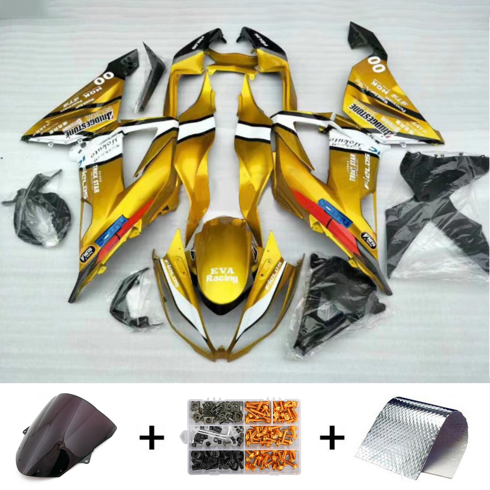 2013-2018 Kawasaki ZX6R 636 Fairing Kit Bodywork Plastic ABS