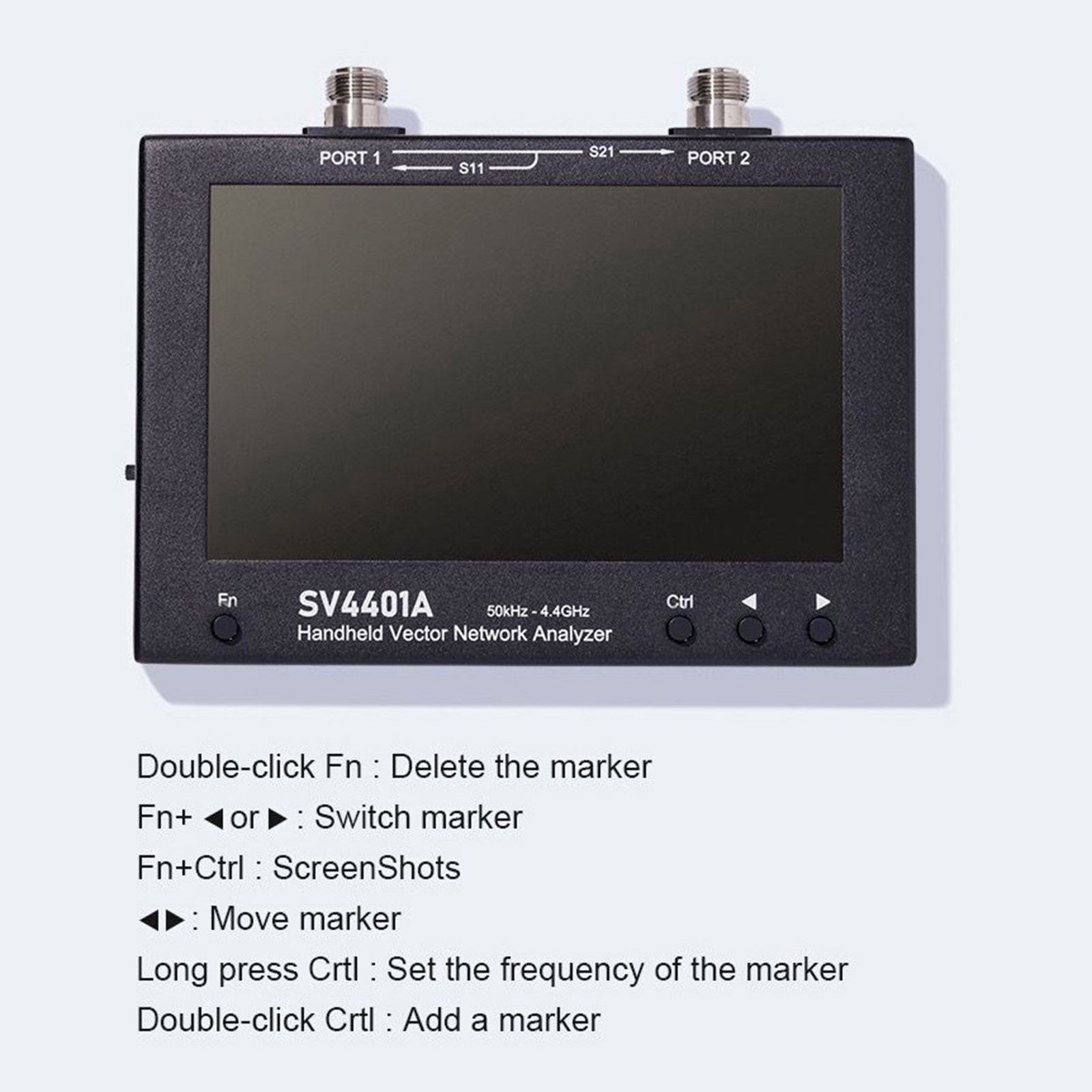 SV4401A 50KHz-4.4GHz Vector Network Vector Analyzer 100Db Dynamic NanoVNA