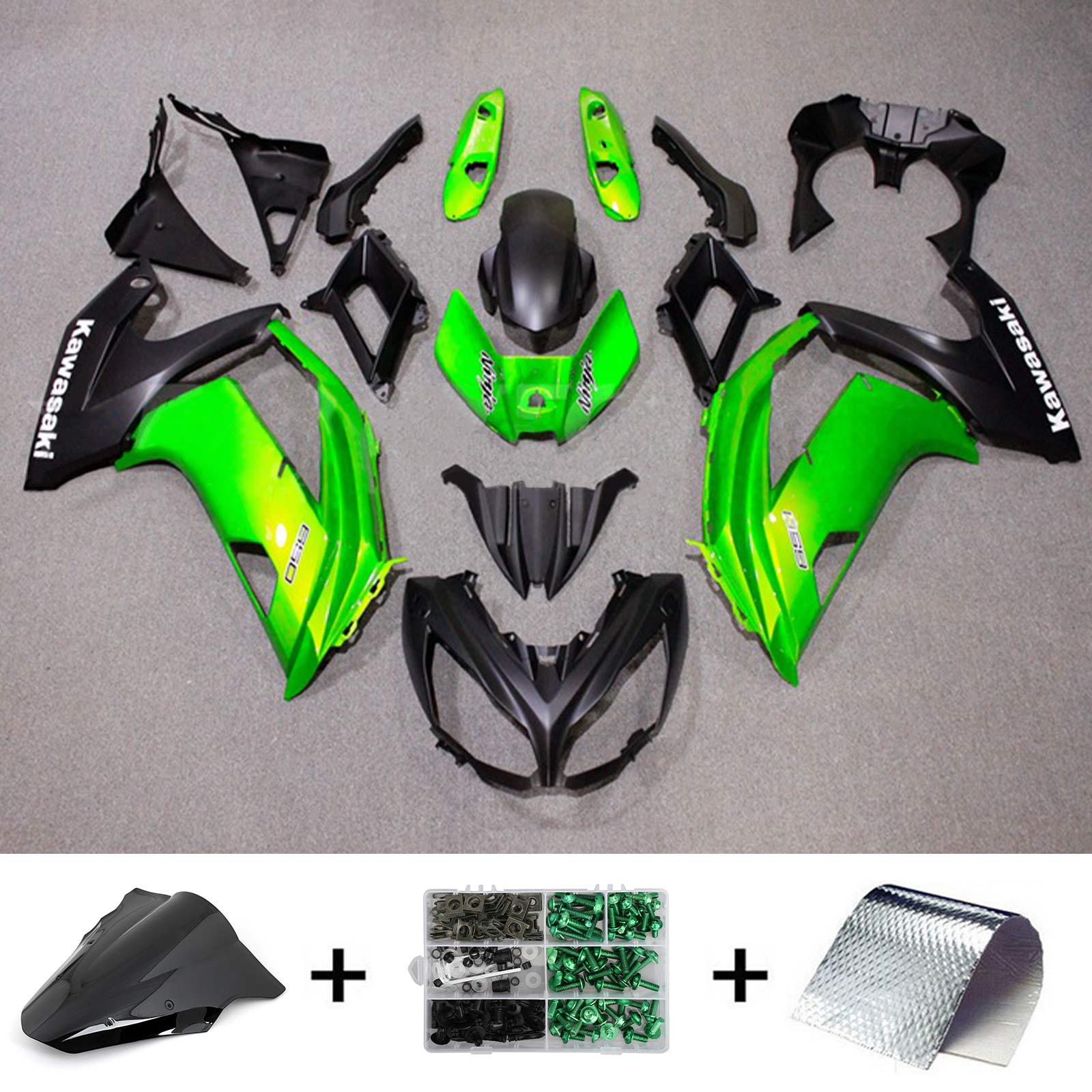 2012-2016 Kawasaki ER6F Ninja650 Amotopart Kit de carénage d'injection carrosserie plastique ABS #117