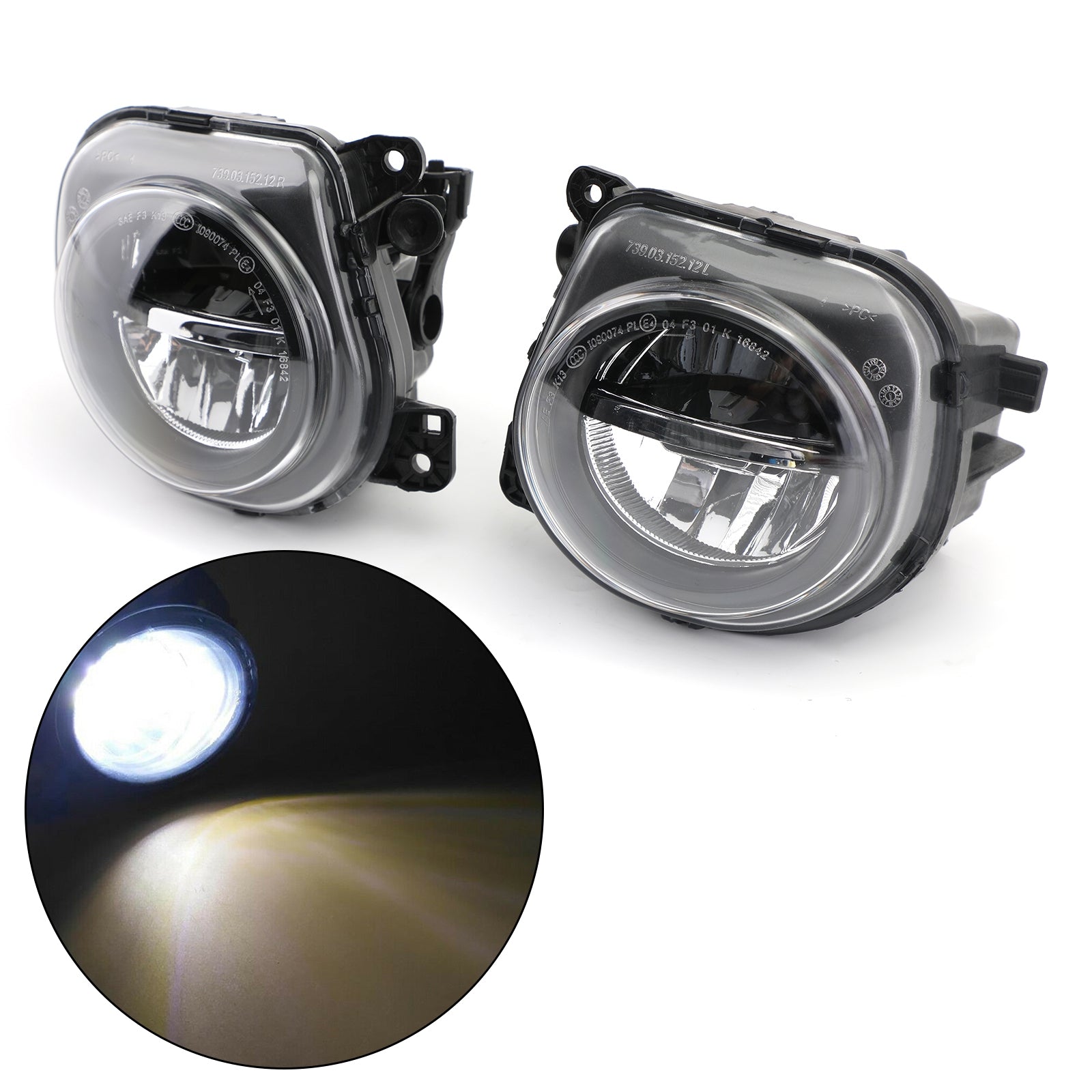 2014-2016 BMW 5 Series F07 F10 F11 LCI CT LH+RH Front LED Fog Lights Lamps Foglights