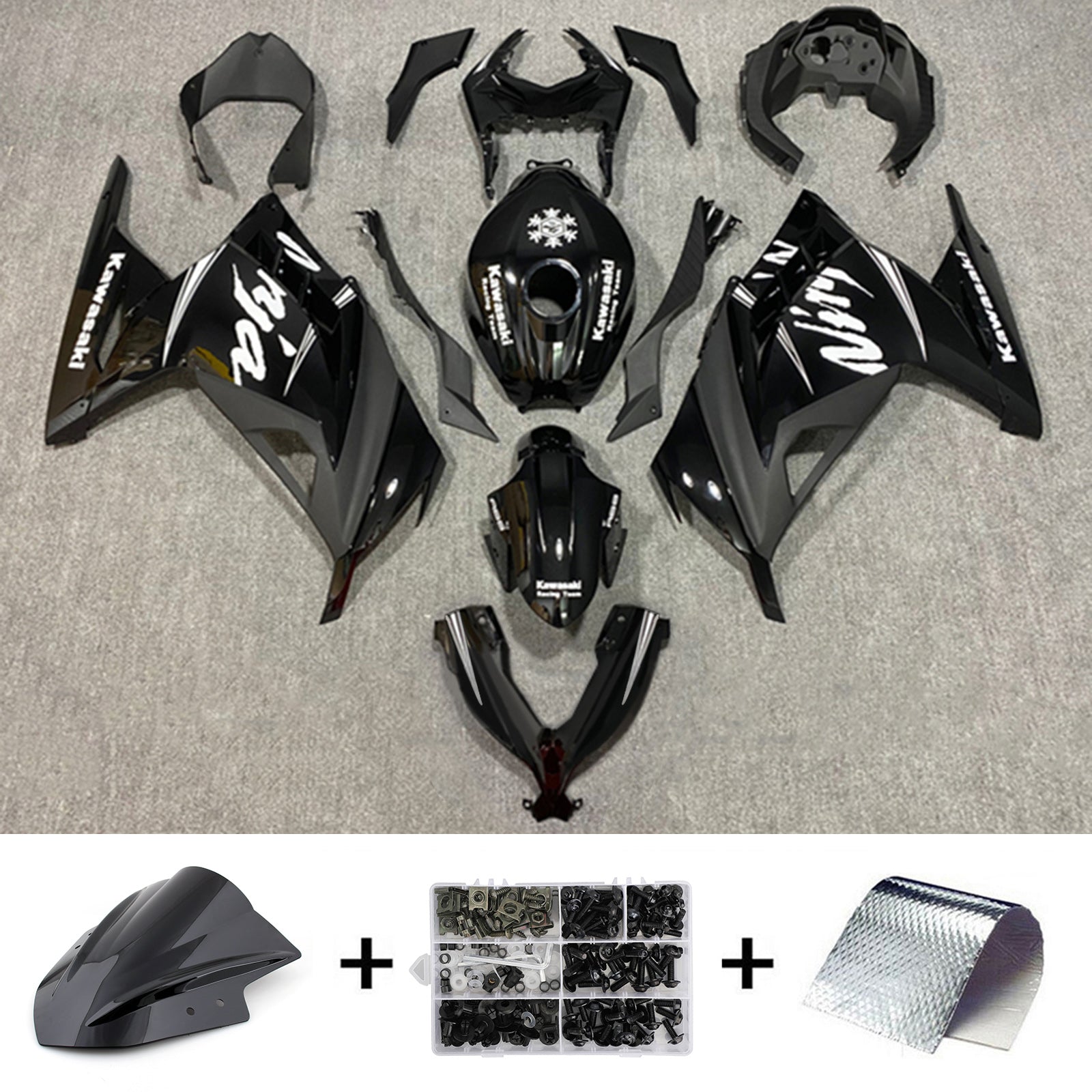 2013-2024 Kawasaki EX300/Ninja 300 Kit de carenado de inyección Carrocería Plástico ABS