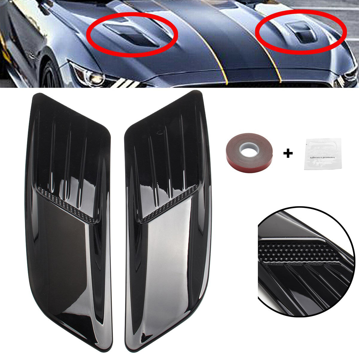 Ford Mustang 2015-2017 voorkap ventilatierooster sierlijst