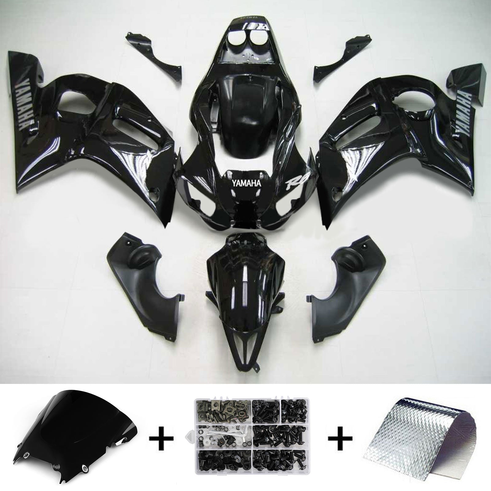 1998-2002 Yamaha YZF 600 R6 Kit de carénage d'injection carrosserie plastique ABS #119