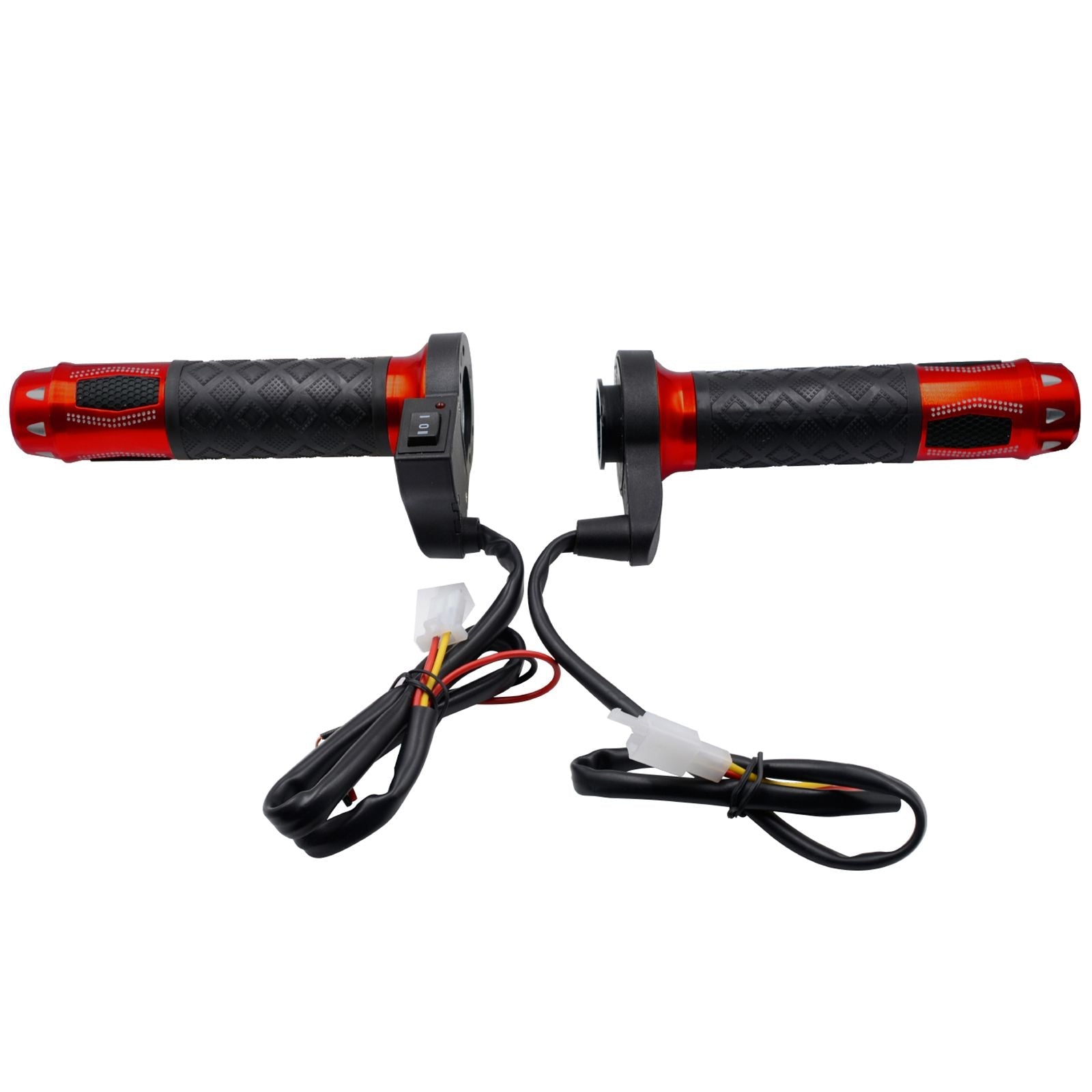 2X 7/8" 22Mm 12V Electric Heated Hand Grips Heating Handle Red For Motorcycle