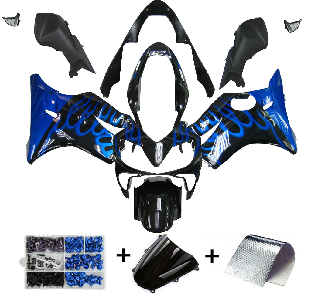 Kit de carénage bleu Amotopart Honda CBR600 F4i 2004-2007