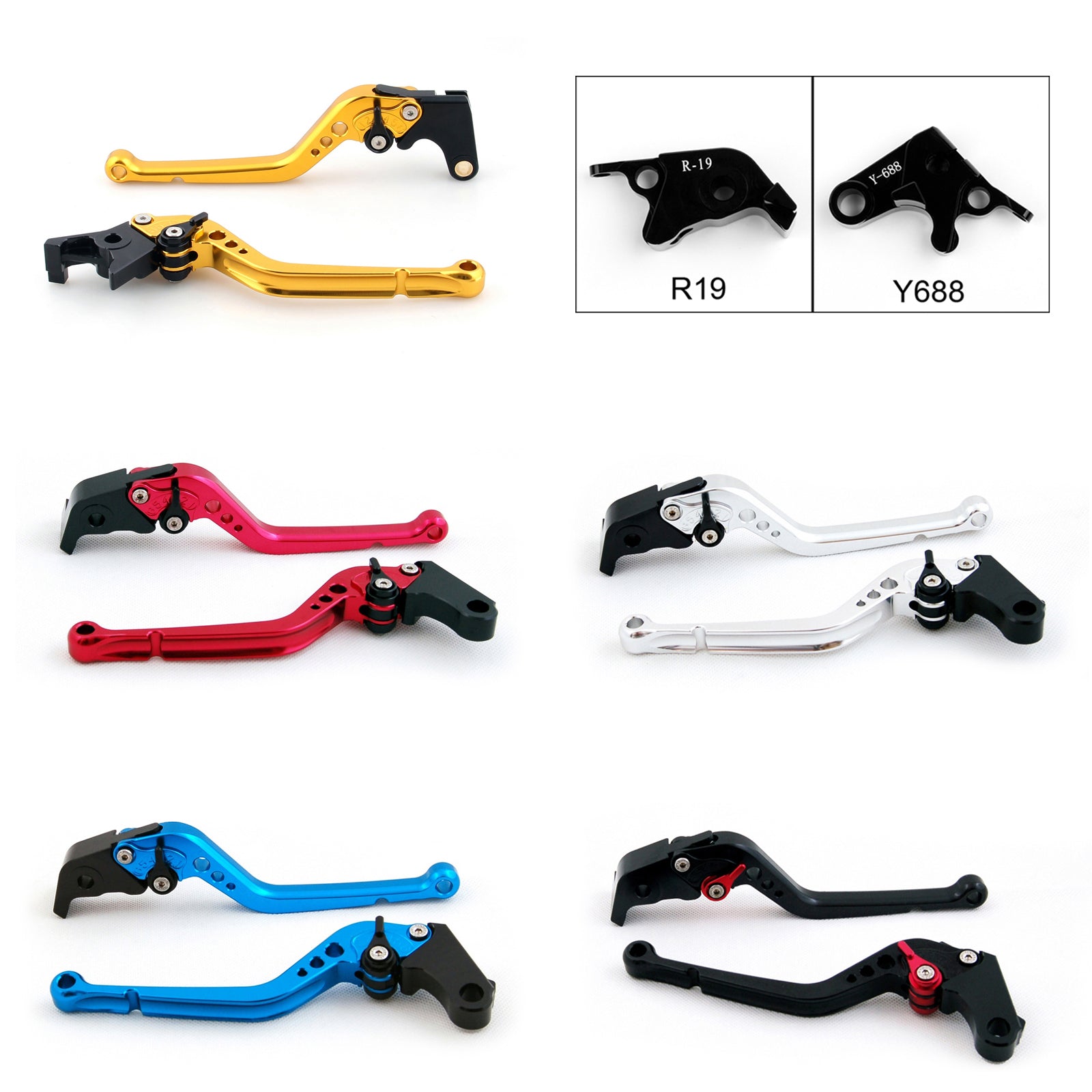 Long Brake Clutch Levers For Yamaha YZF 1000 R1 2009-2014 Black Generic