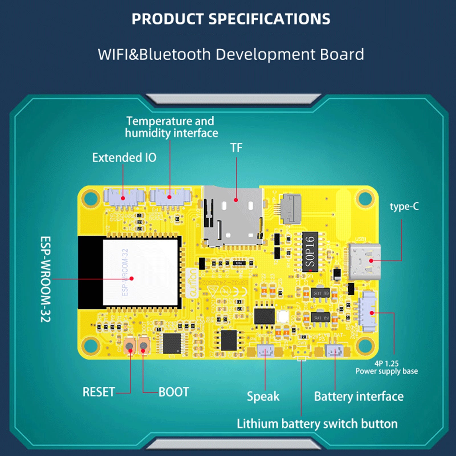 Carte de développement ESP32 2.4 "240*320, écran tactile intelligent WiFi Bluetooth