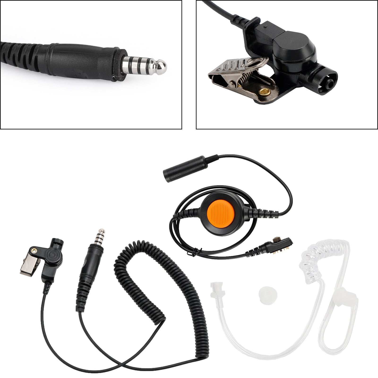 7.1-A3 enkele transparante buis-headset 6-pins U94 PTT voor Hytera PD780/700G/580