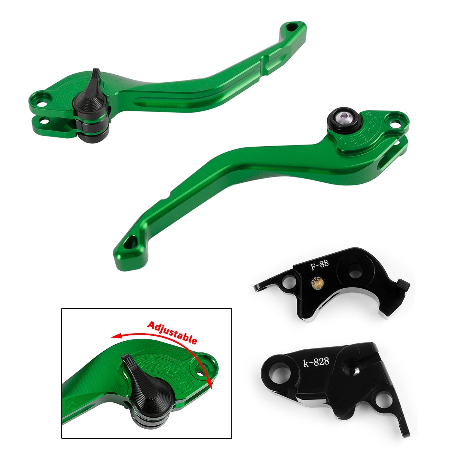 Kawasaki Z750R Z1000 ZX10R ZX6R/636 CNC Short Clutch Brake Lever