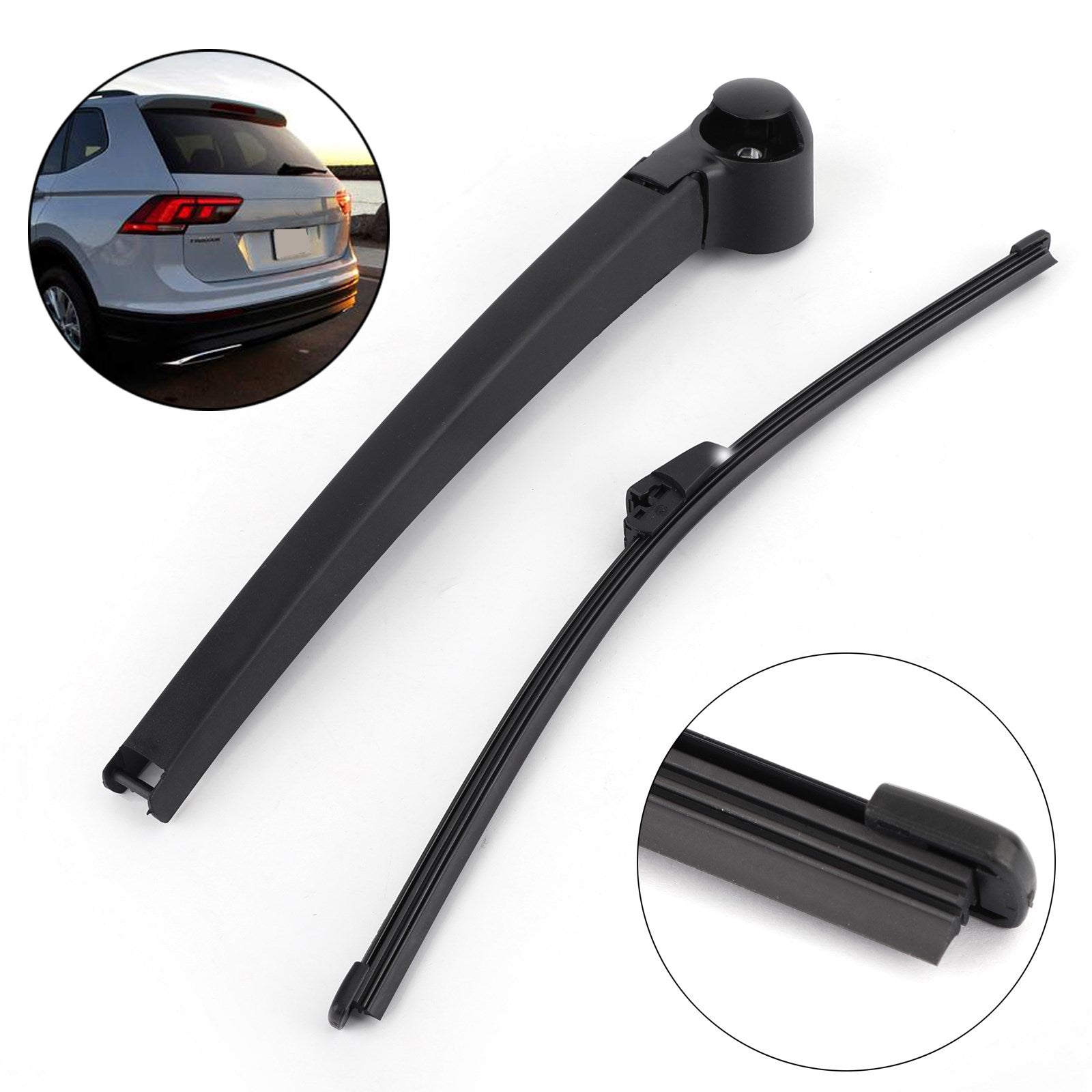 Rear Window Windshield Wiper Arm Blade Set For VW Tiguan 5N BJ 2007-2018 Black Generic