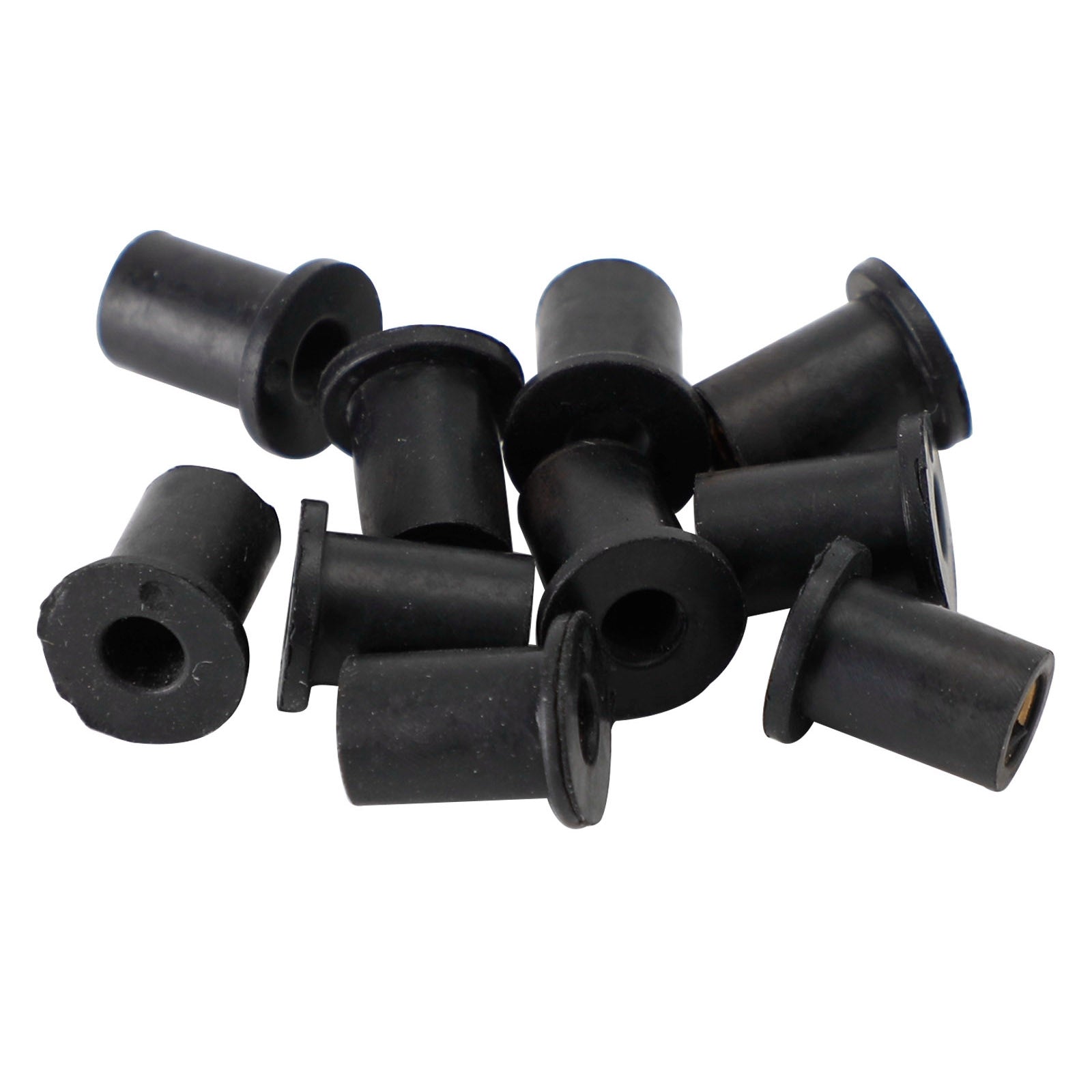 M4 Rubber Well Nuts Wellnuts for Fairing & Screen Fixing Pack of 10 - 8mm Hole