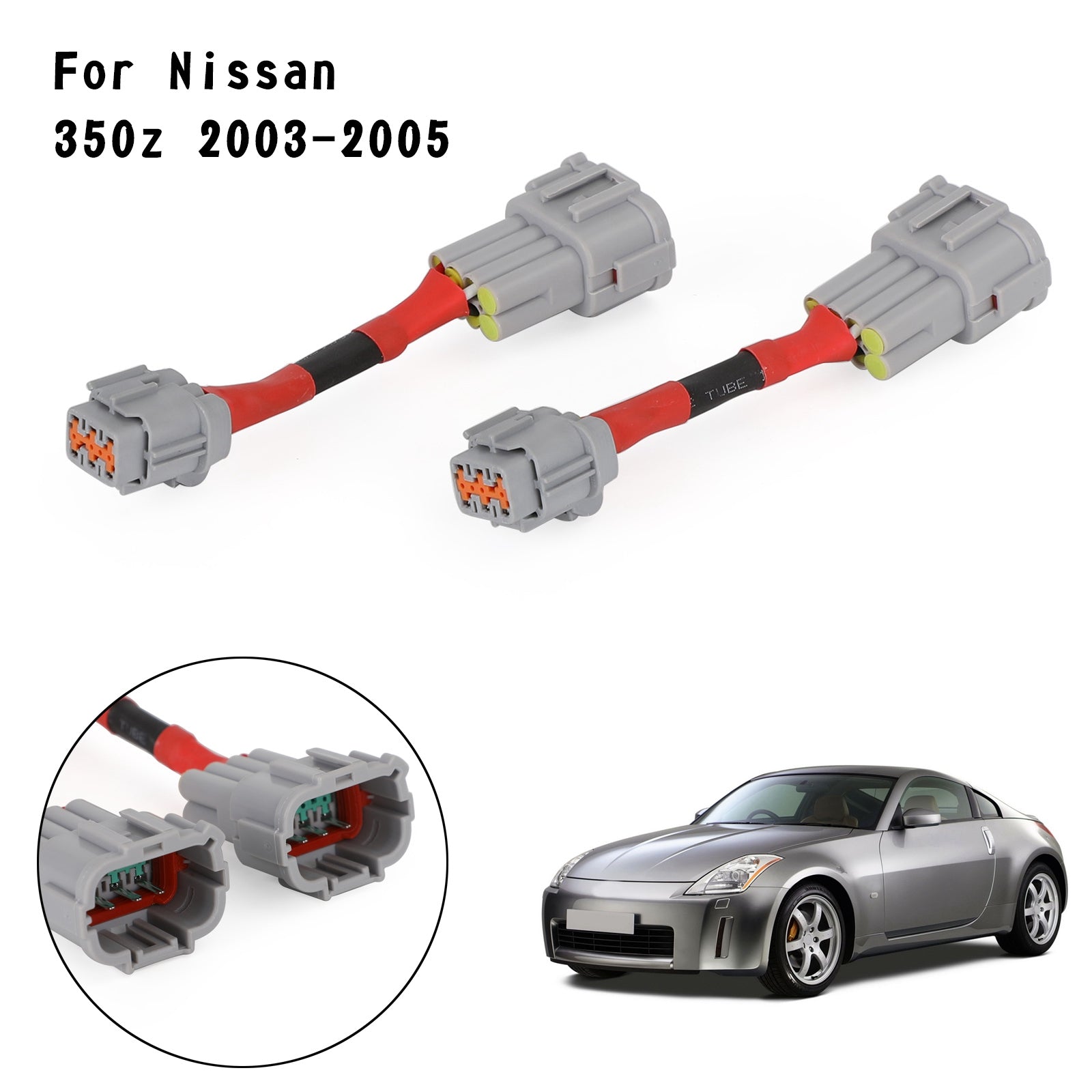 Koplampconversie-adapters voor Nissan 350z 03-05 HID-bedrading 8 NAAR koplamp 6 Generiek