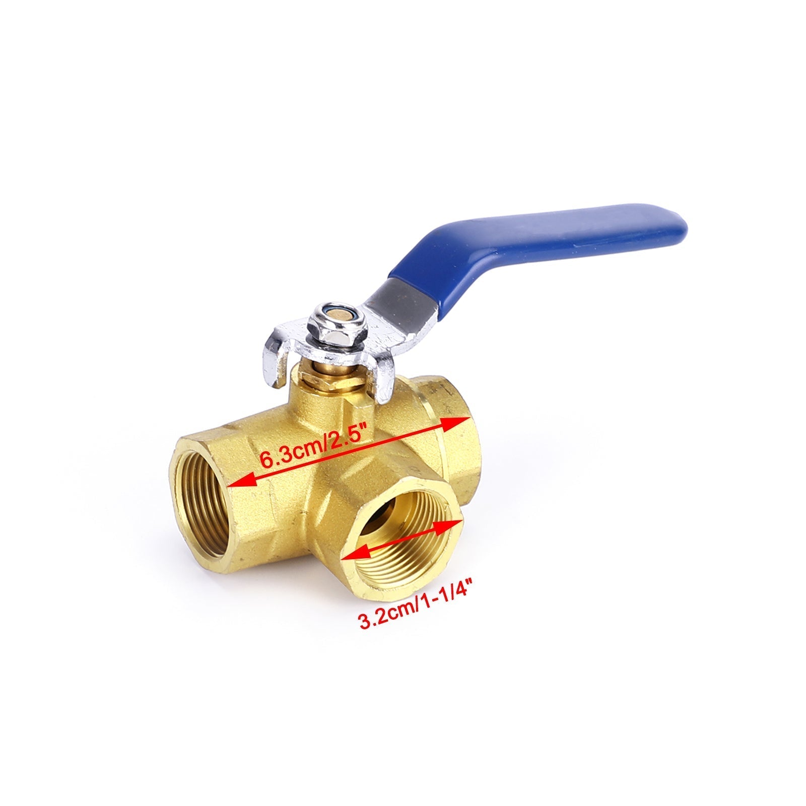 3/4" 3 Way Ball Valve Female L Port Vinly Insulation Handle 600 WOG DN20