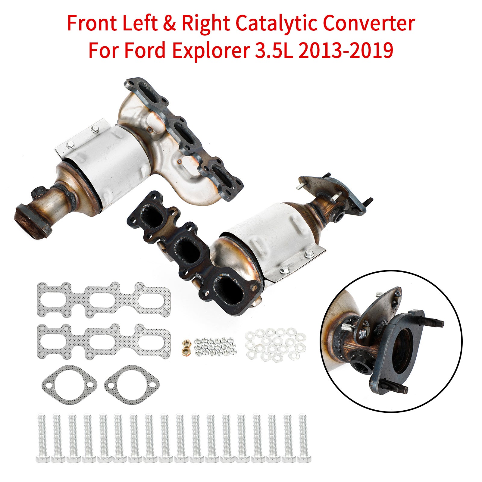 Convertisseur catalytique pour collecteur avant gauche et droit Ford Explorer 3,5 L 2013-2019