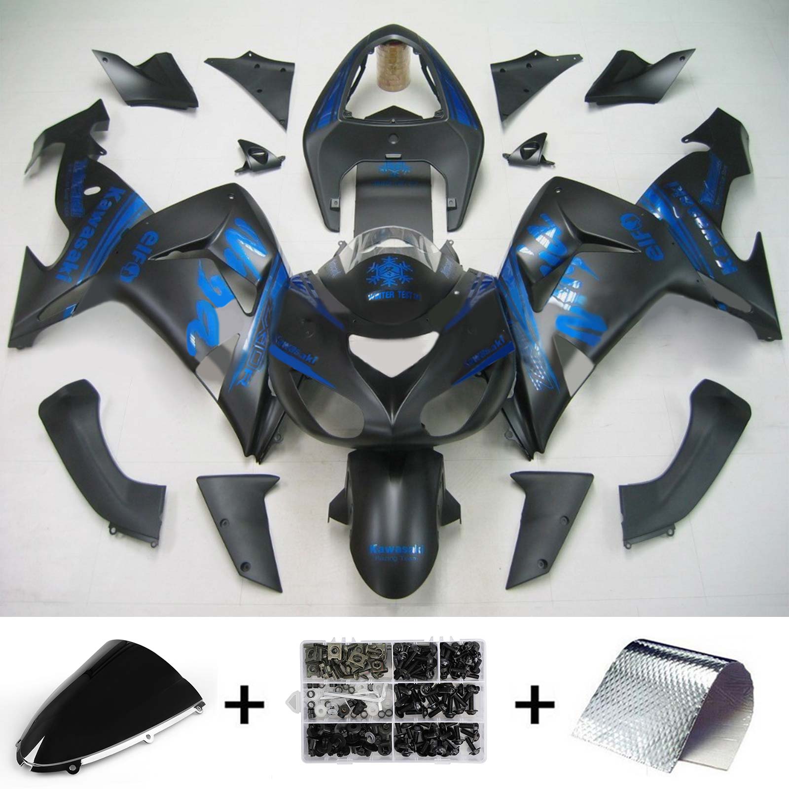 2006-2007 Kawasaki ZX10R Amotopart Injection Fairing Kit Bodywork Plastic ABS #117