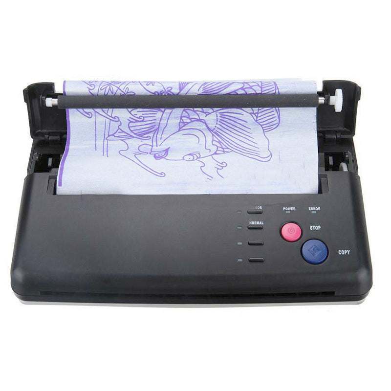 Black Tattoo Transfer Printer Kopimaskin for Stencil Paper Lightweight Thermal Maker