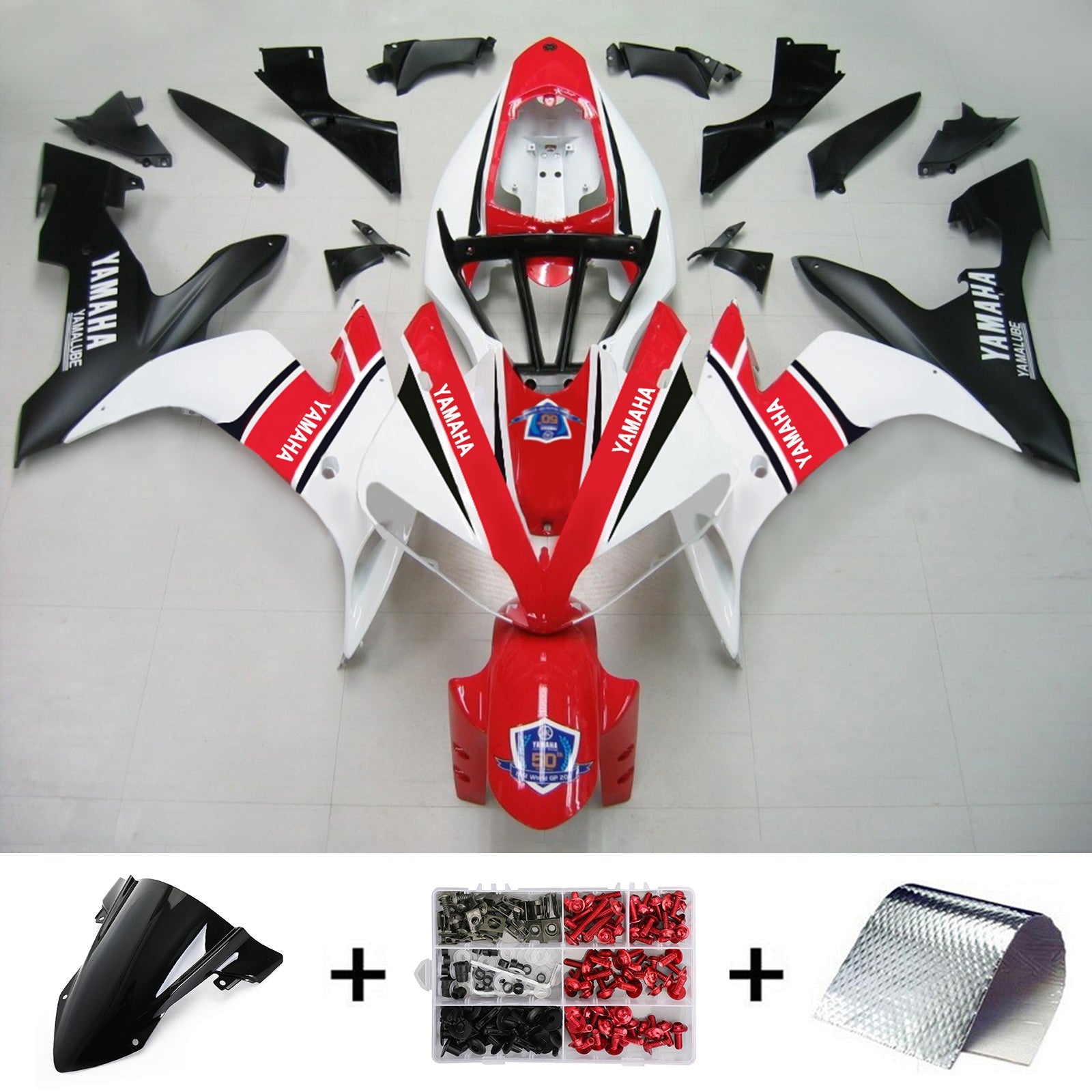 2004-2006 Yamaha YZF 1000 R1 Amotopart Kit de carénage d'injection carrosserie plastique ABS #139