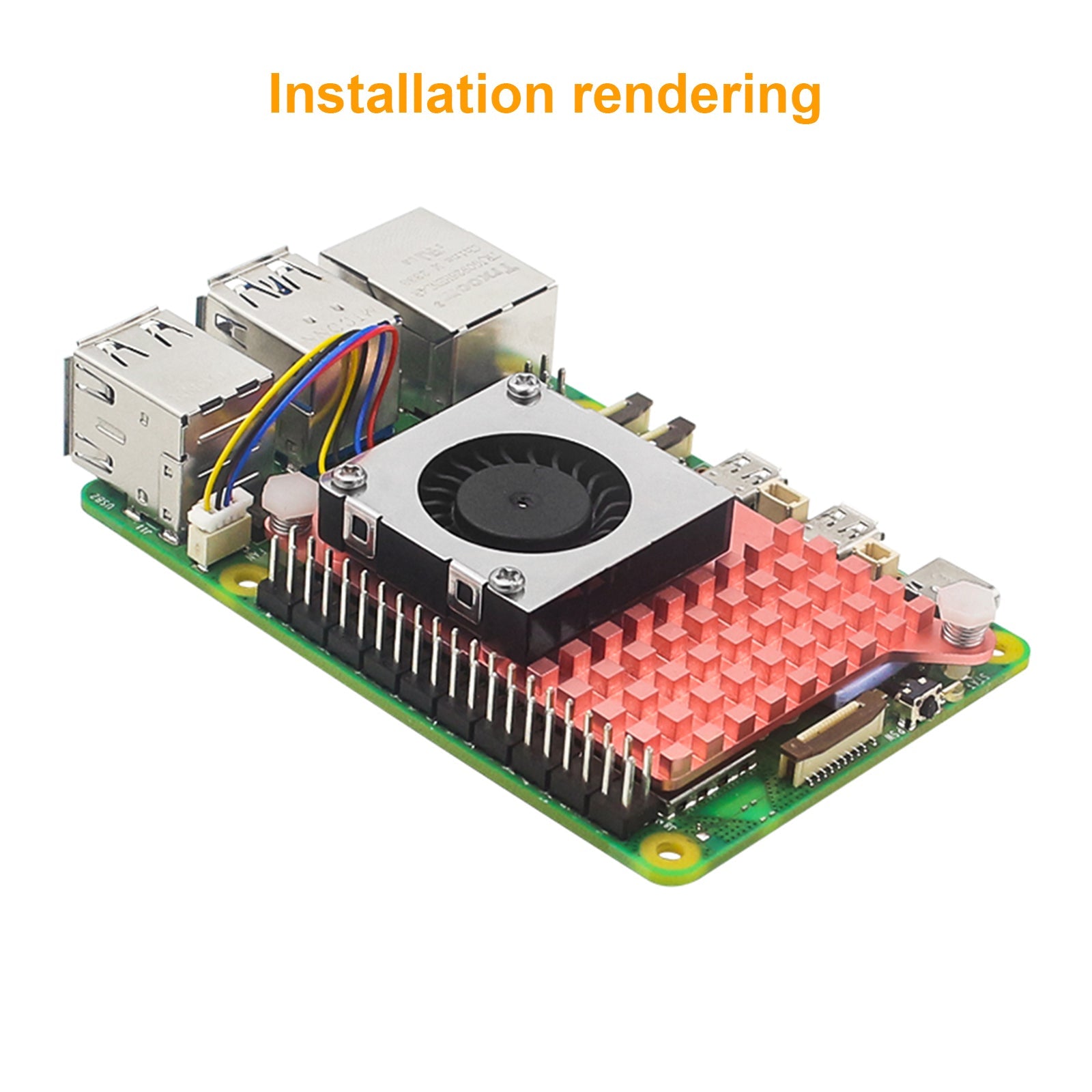 5ème ventilateur radiateur Raspberry pi5 matériau en cuivre pur dissipateur de chaleur ventilateur de refroidissement