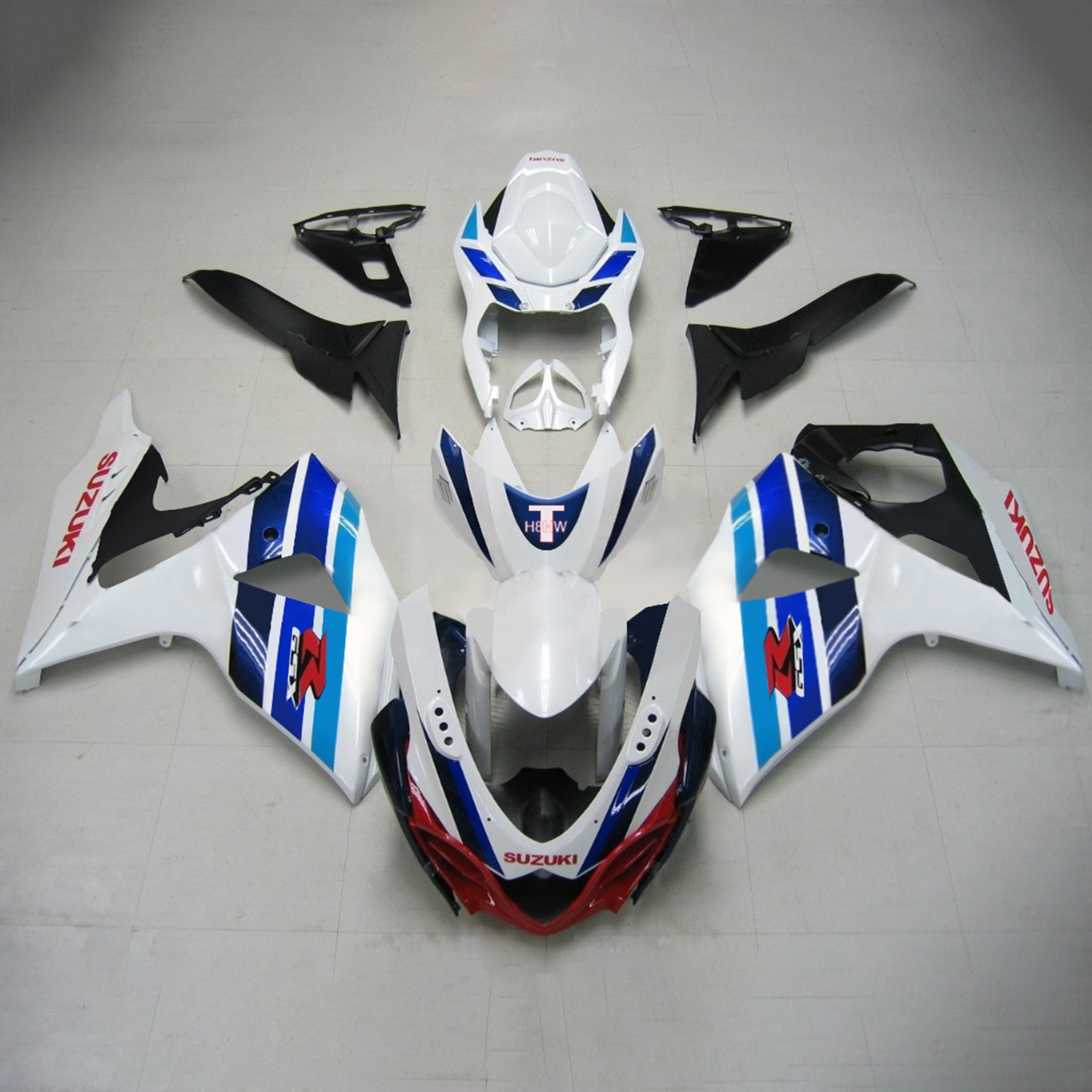 2009-2016 Suzuki GSXR1000 K9 Amotopart Injection Fairing Kit Bodywork Plastic ABS #108