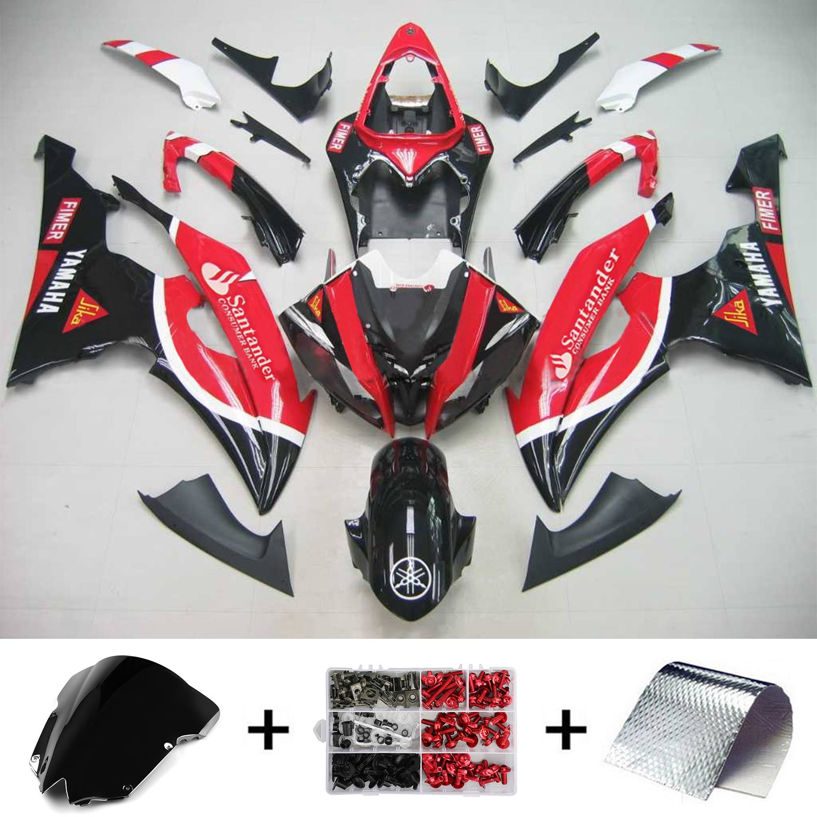 2008-2016 Yamaha YZF 600 R6 Kit de carénage d'injection carrosserie plastique ABS #125