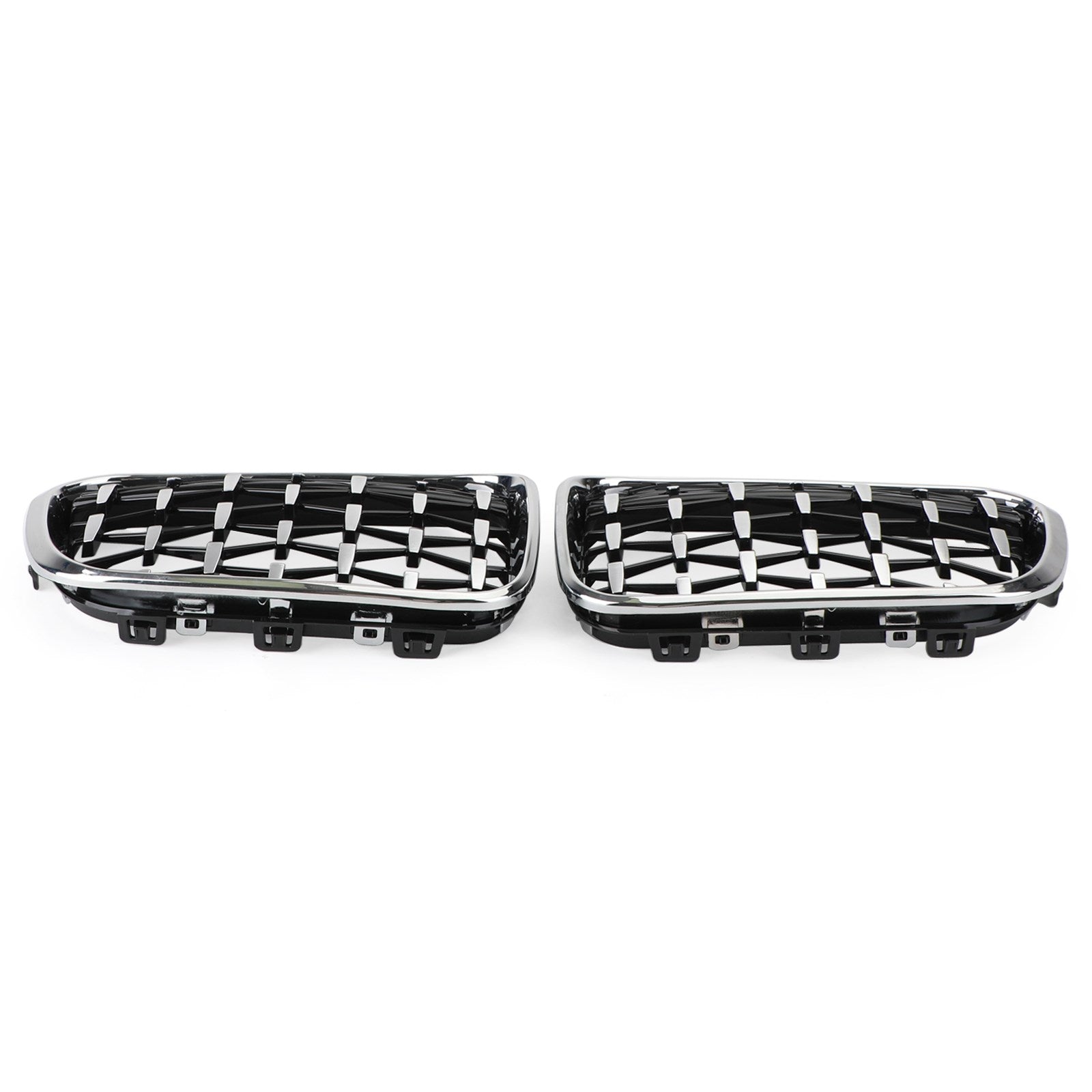 2015-2017 BMW 1 Series F20/F21 Front Kidney Grill Meteor Black/Chrome Black Generic