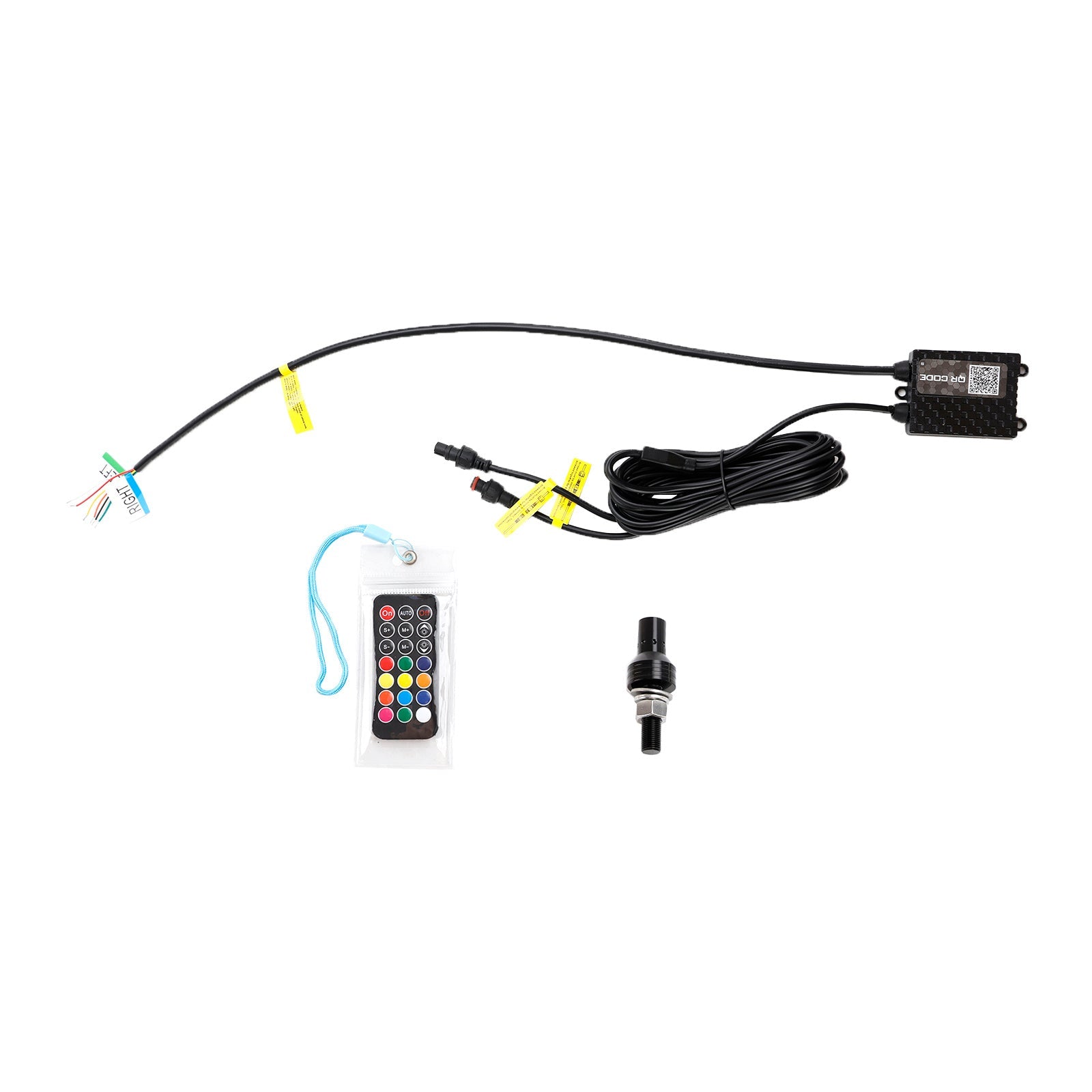 2ft RGB LED APP Whip Lights Antenna W/ Flag Remote Control For Polaris UTV ATV