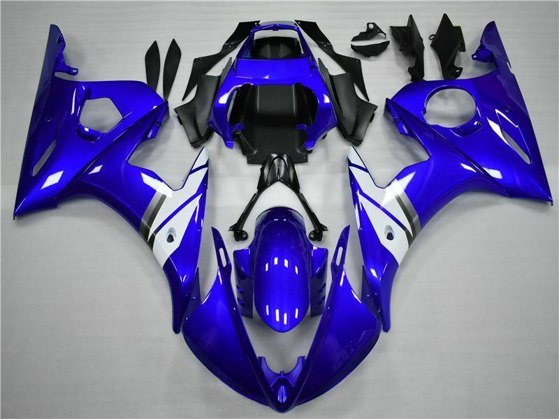 Fairing Injection Plastic Kit Fit For YAMAHA 2003 2004 YZF R6 Blue White Generic