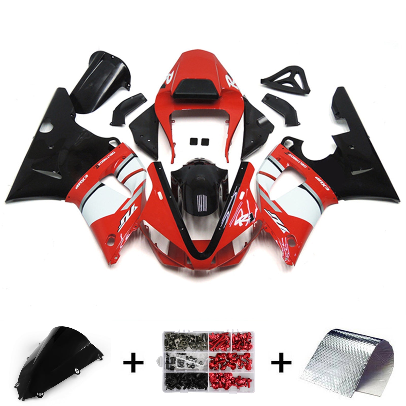 1998-1999 Yamaha YZF 1000 R1 Kit de carénage d'injection carrosserie plastique ABS # 120