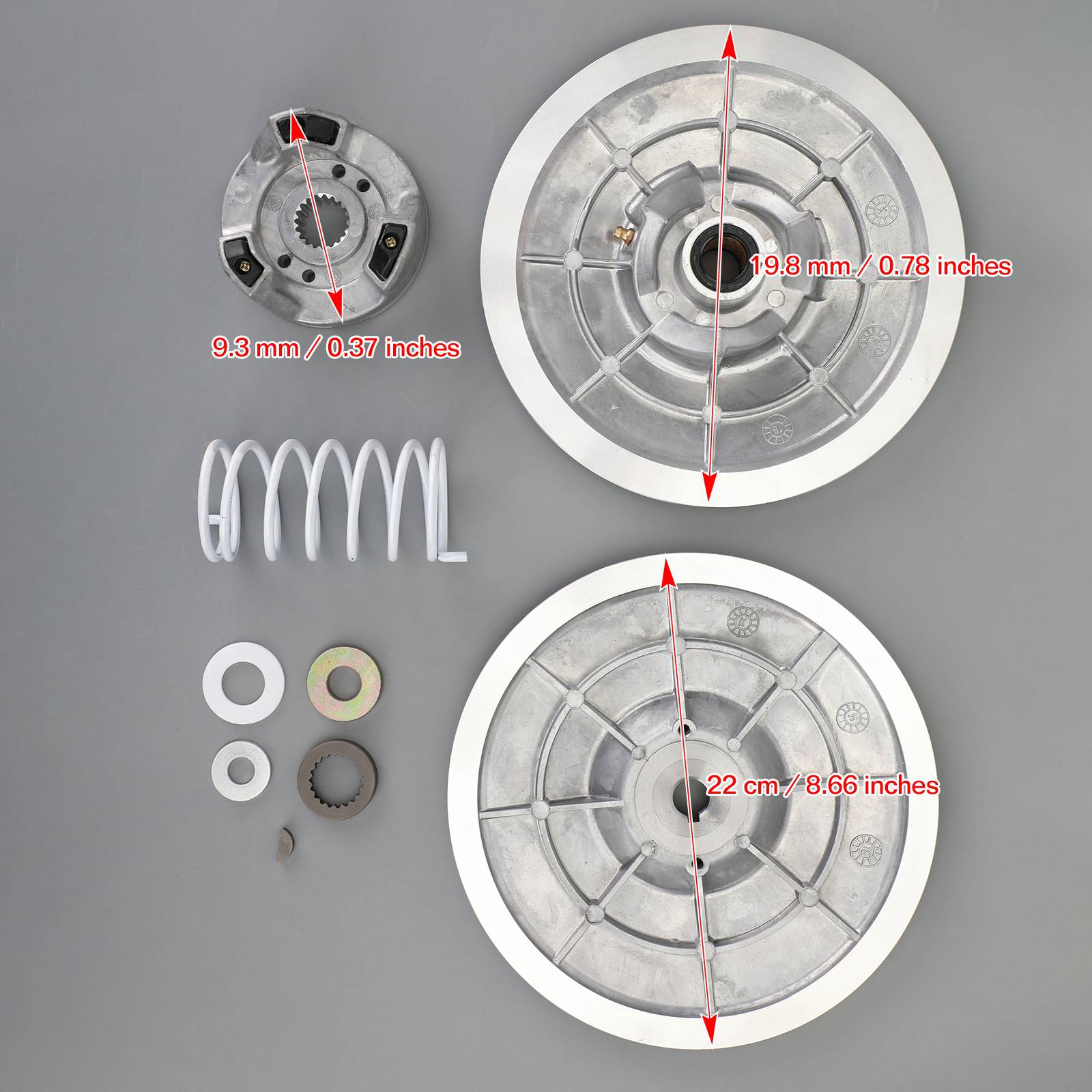 Secundair aangedreven koppeling voor Yamaha Golf Cart 4 Cyclus G2 G9 G14 G16 G20 G22 85-07 Generiek