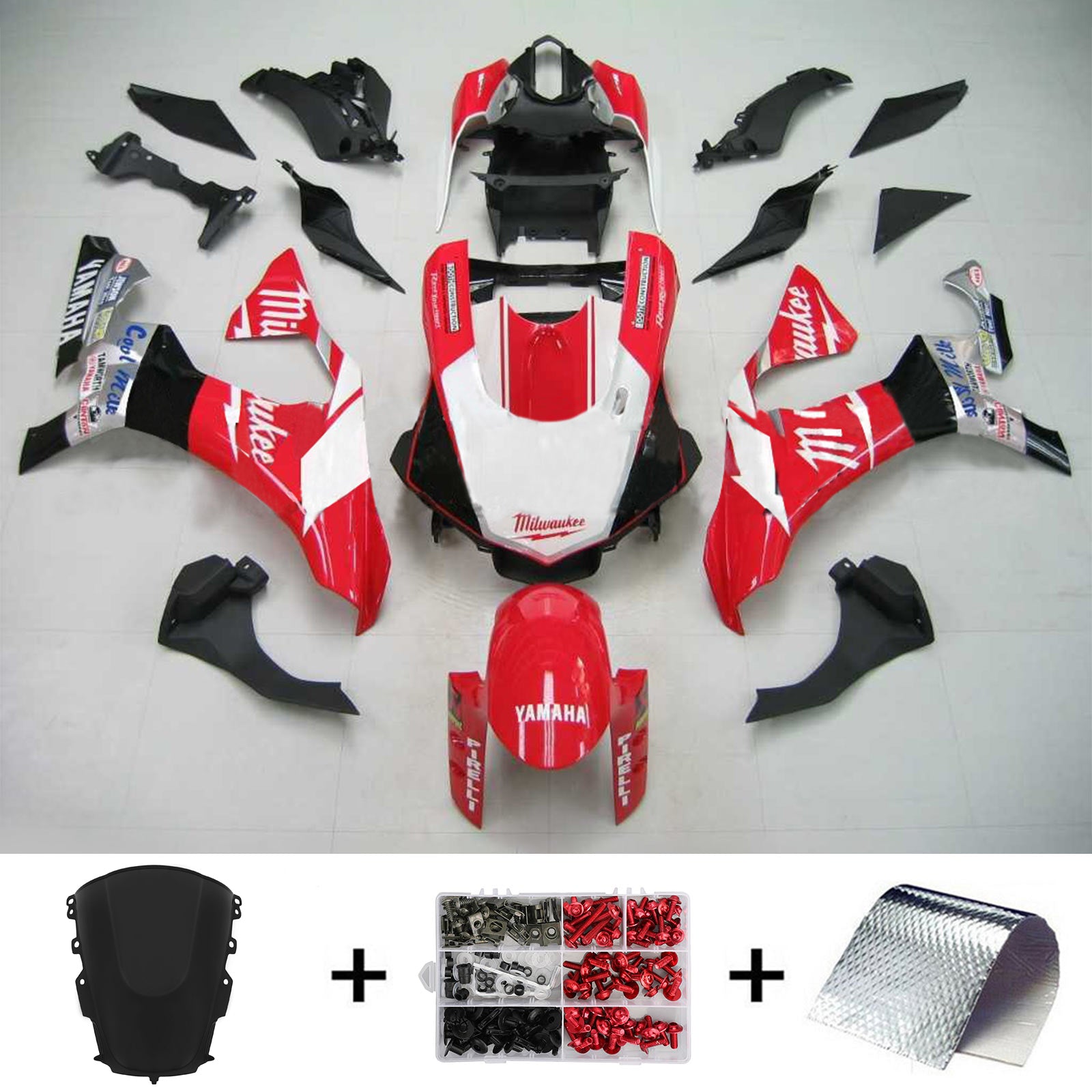 2020-2024 Yamaha YZF R1 Amotopart Kit de carénage d'injection carrosserie plastique ABS #101