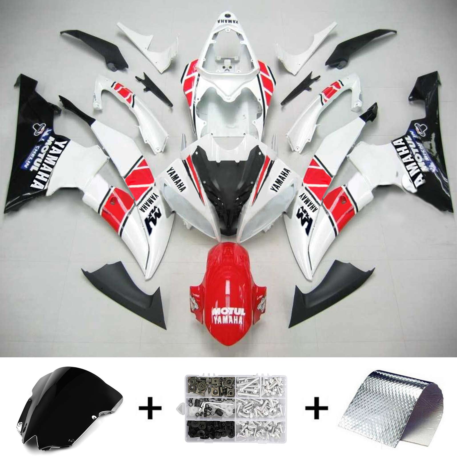 2008-2016 Yamaha YZF 600 R6 Injection Fairing Kit Bodywork Plastic ABS #103