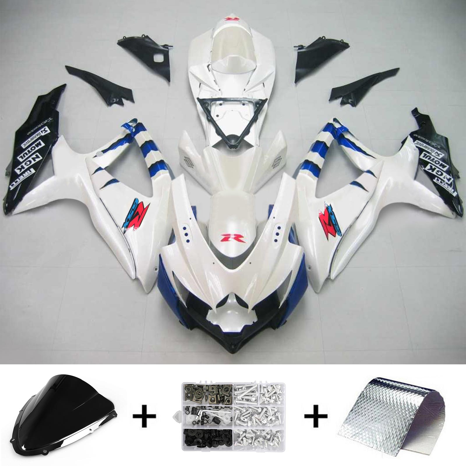 2008-2010 Suzuki GSXR 600/750 K8 Amotopart Injection Fairing Kit Bodywork Plastic ABS #125