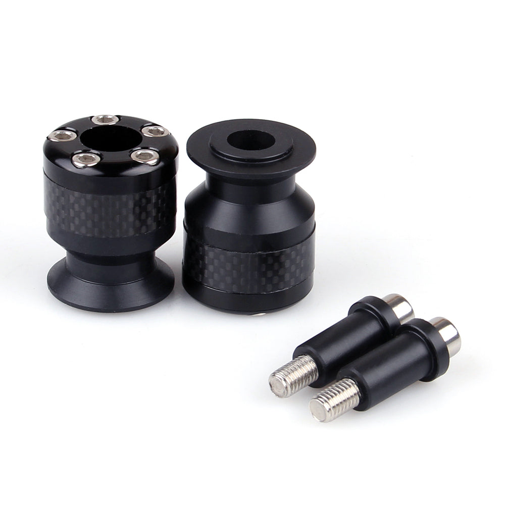 Universal Motorcycle CNC Carbon Fiber 6mm Swingarm Sliders Spools