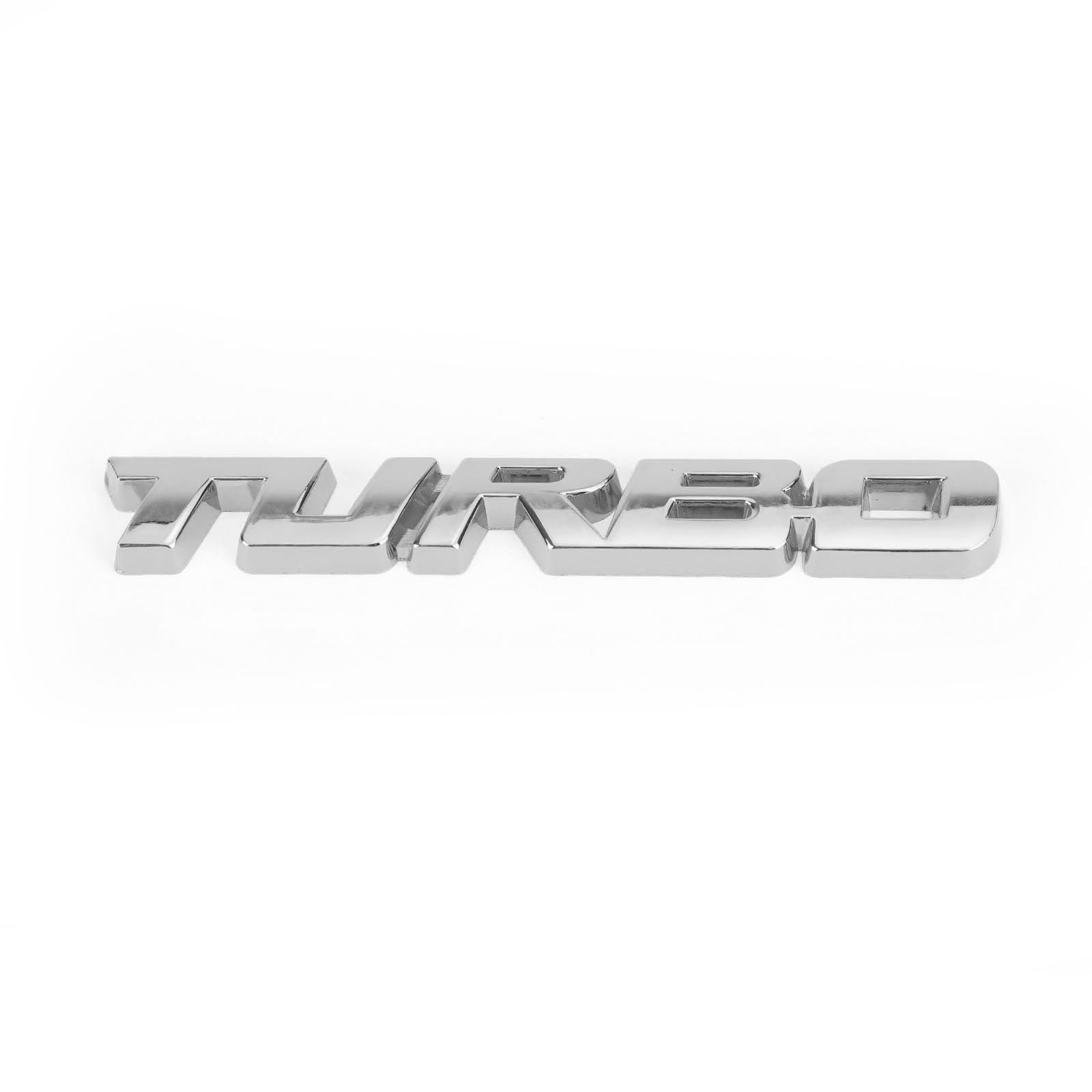 Metal 3D Turbo Logo Car Emblem Badge Sticker Trunk Bumper Decal Silver Generic