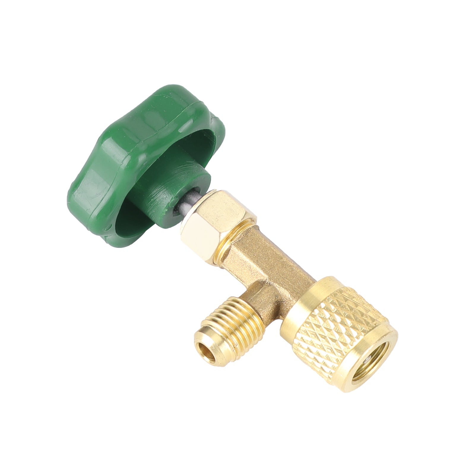 For R22 R134A R410A Gas Refrigerant Ac Can Tap Valve Bottle Opener 1/4Sae Green