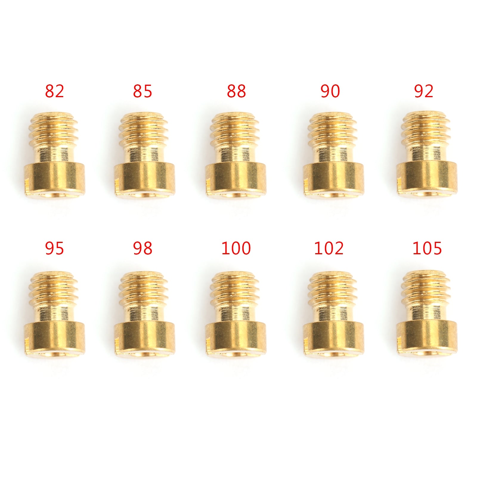 10 jeux de Jet principal à tête ronde 5mm 82-105 pour carburateur de moto et Scooter GY6 PZ19 générique