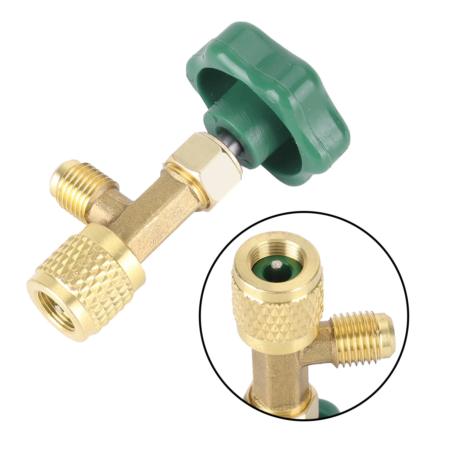 Voor R22 R134A R410A Gas Koelmiddel Ac Kan Kraan Flesopener 1/4Sae Groen