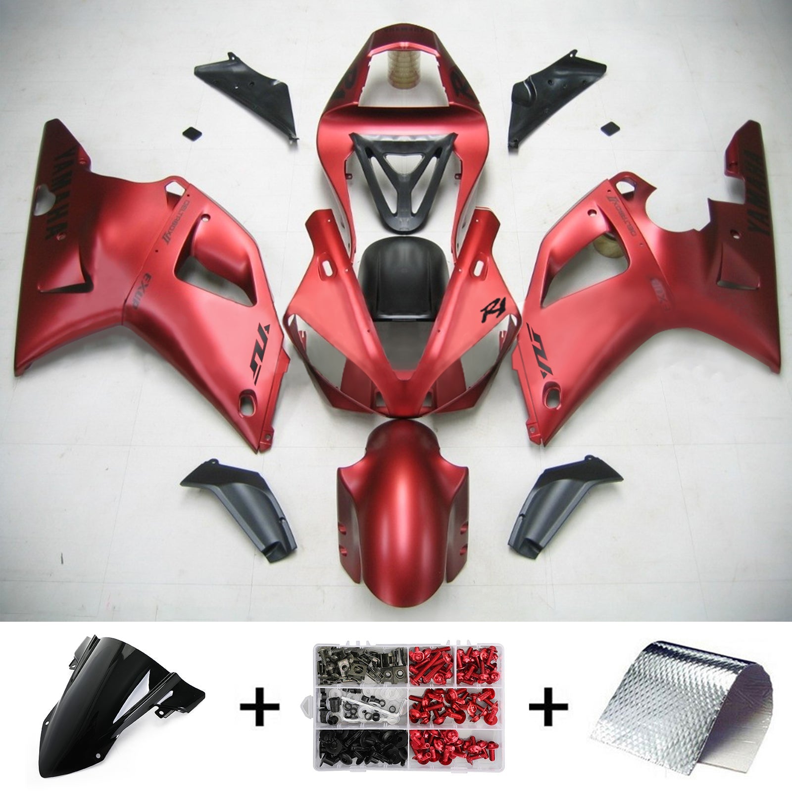 2000-2001 Yamaha YZF 1000 R1 Kit de carénage d'injection carrosserie plastique ABS #111