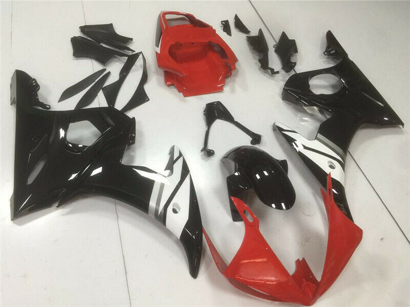 2003-2004 Kuipinjectie Plastic Kit Geschikt Voor YAMAHA YZF R6 Rood Wit Generiek