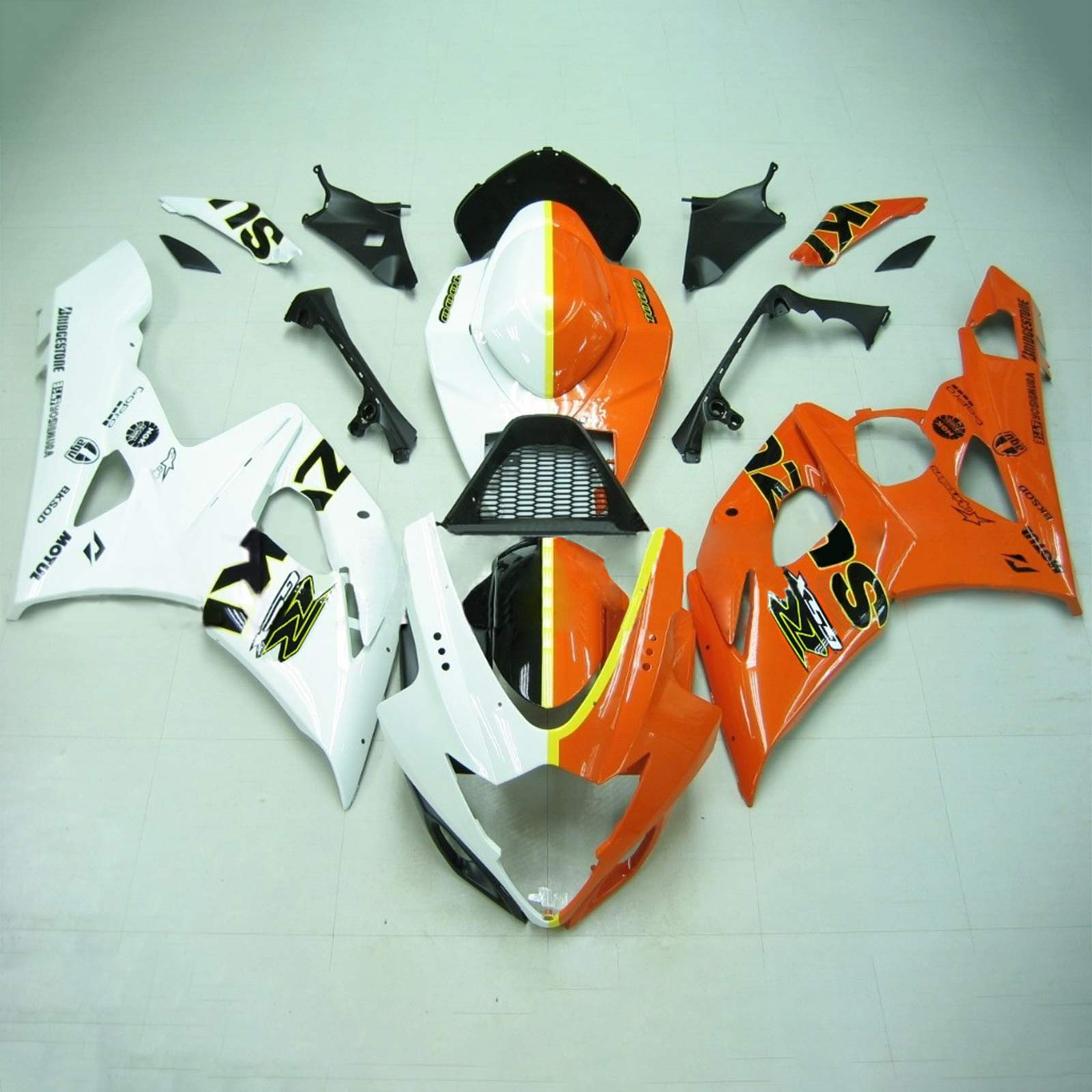 2005-2006 Suzuki GSXR1000 K5 Amotopart Kit de carénage d'injection carrosserie plastique ABS #119