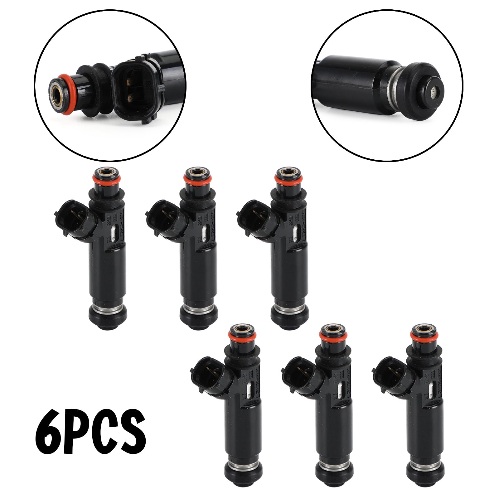 6PCS Fuel Injectors 195500-4370 fit Mitsubishi Montero Pajero 3.8L V6 2003-2006