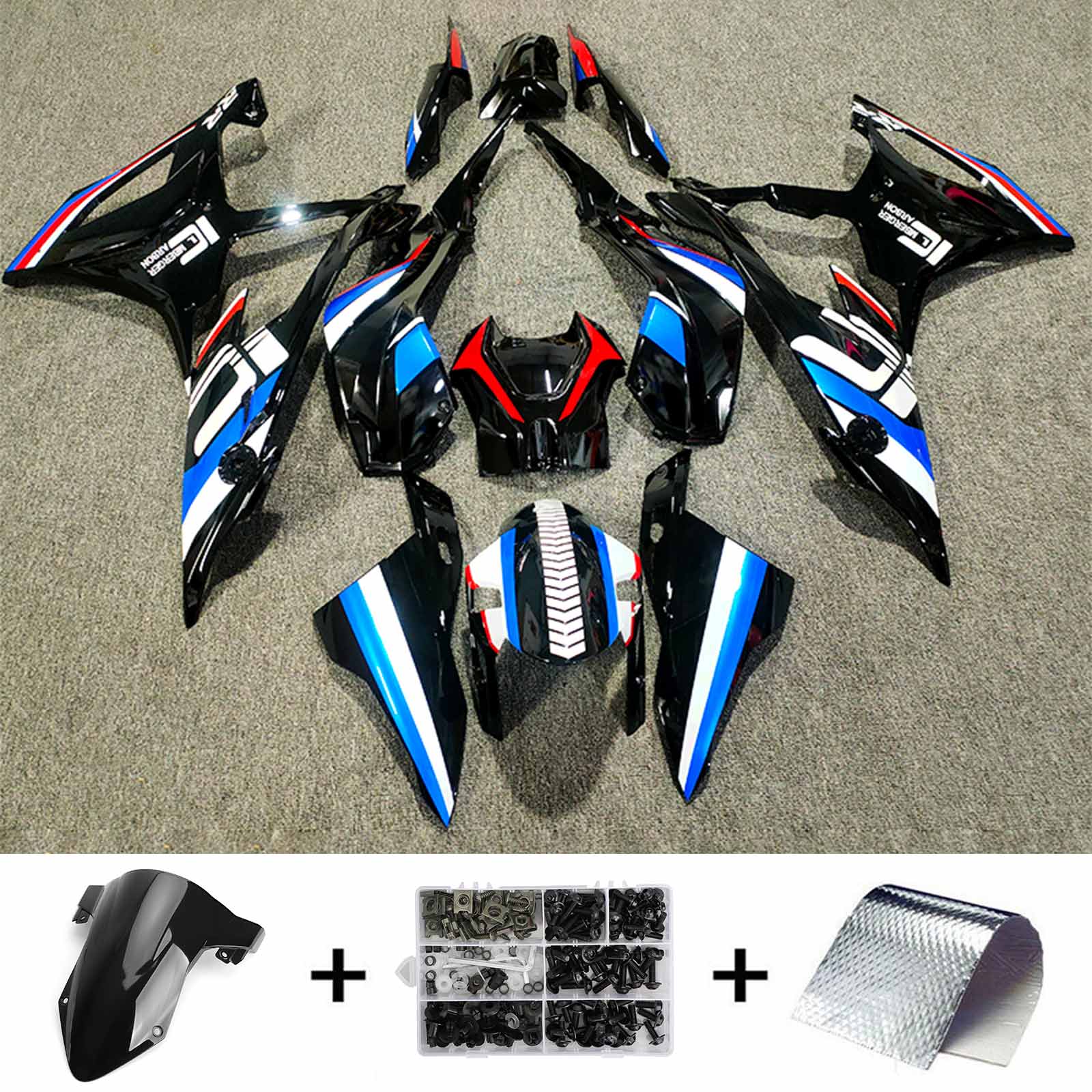 2019-2022 BMW S1000RR Amotopart Injection Fairing Kit Bodywork Plastic ABS #123