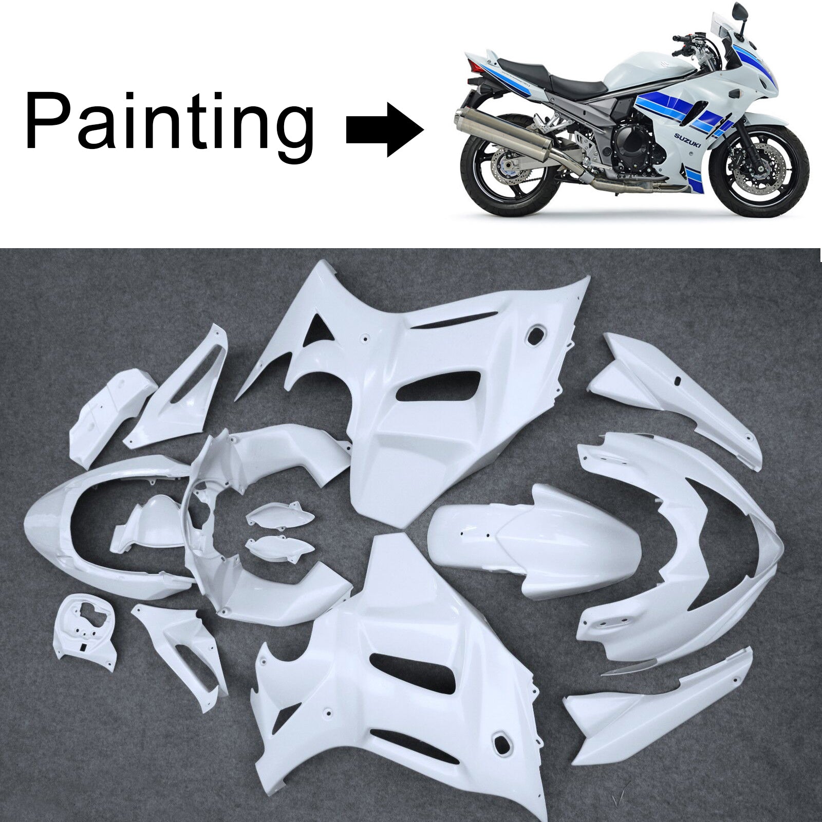 2012-2014 Suzuki GSX1250 FA Amotopart Injection Fairing Kit Bodywork Plastic ABS #101