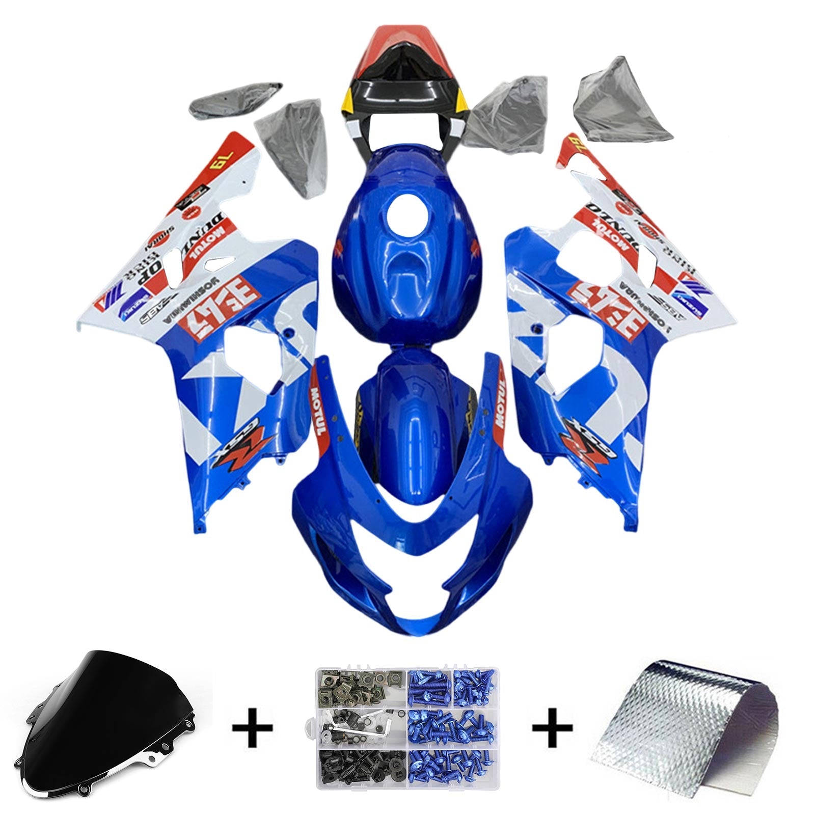 2004-2005 Suzuki GSXR 600/750 K4 Fairing Kit Bodywork Plastic ABS