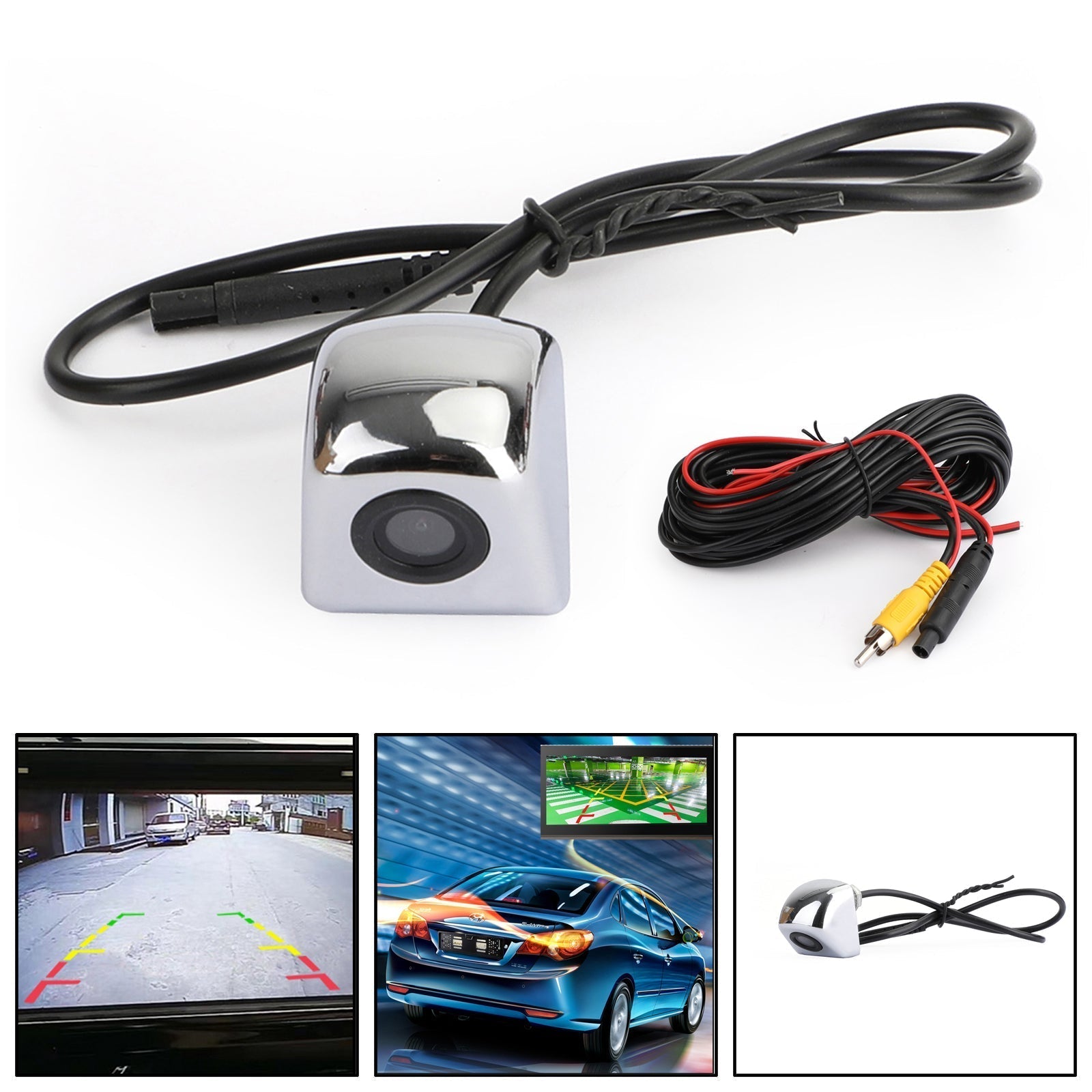 170° HD Auto Achteruitrijcamera Reverse CDD Backup Parkeercamera CMOS Zilver