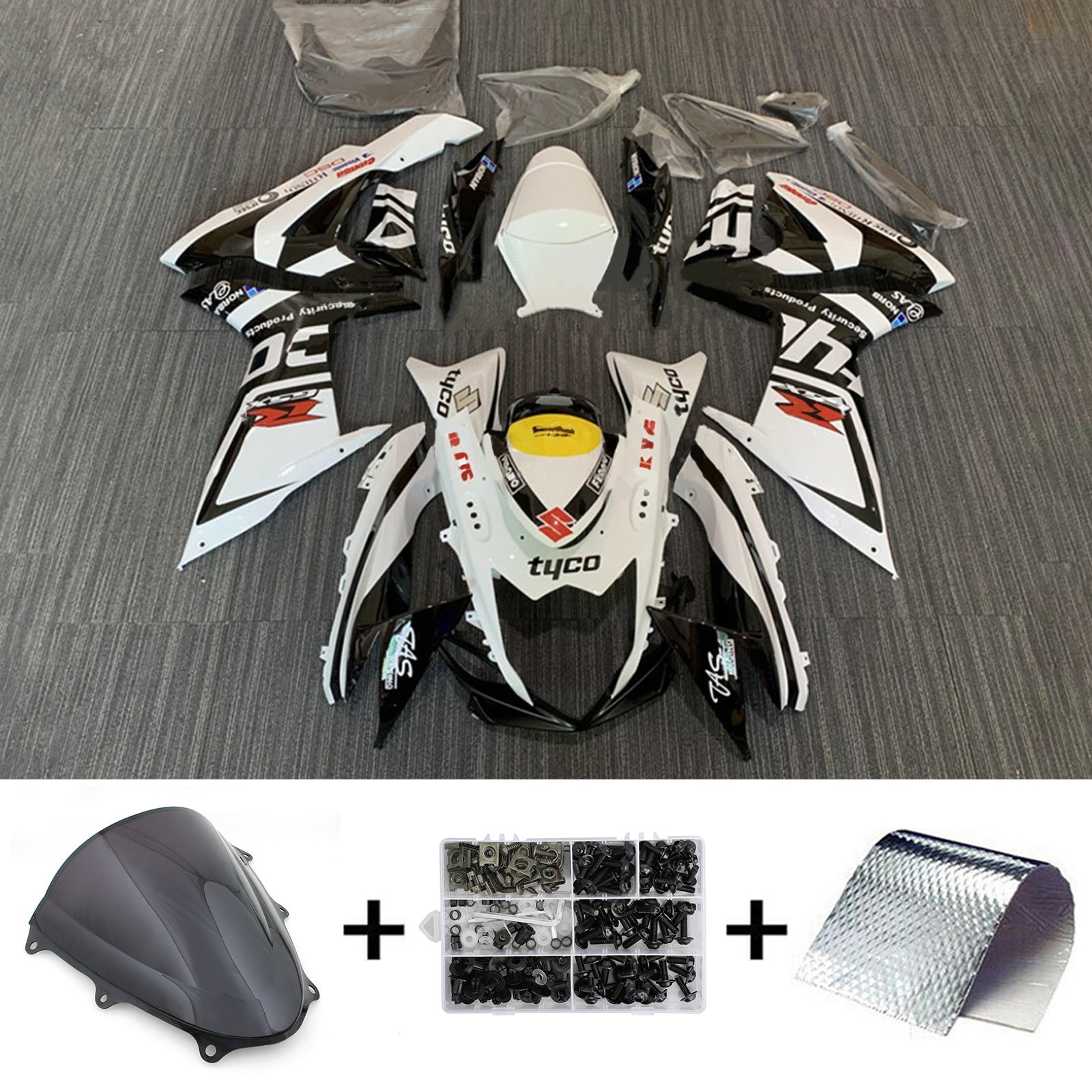 2011-2024 Suzuki GSXR 600/750 K11 Kit de carénage d'injection Amotopart carrosserie plastique ABS #101