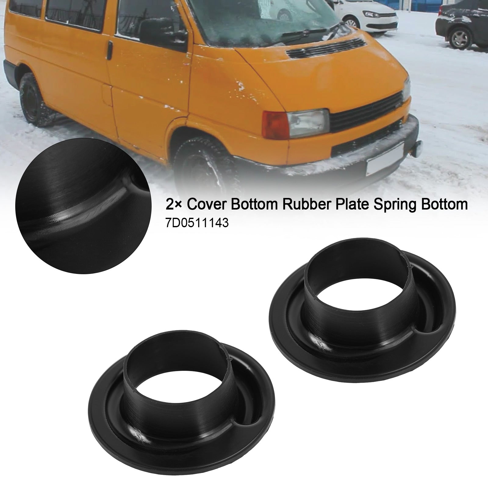 2 stks Cover Bottom Rubber Plaat Lente Bodem voor VW Bus T4 7D0511143