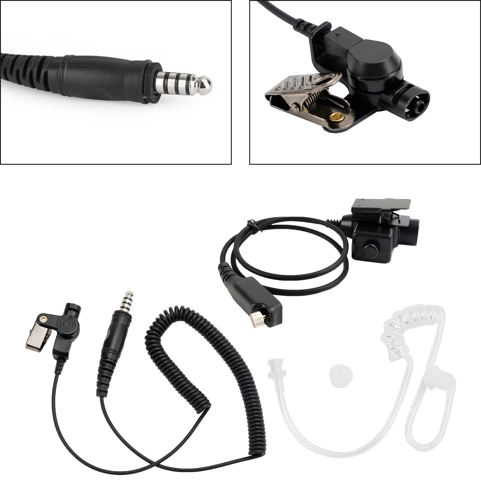 7.1-A3 Single Transparent Tube Headset 6-Pin U94 PTT For STP8040 STP8080 STP9000