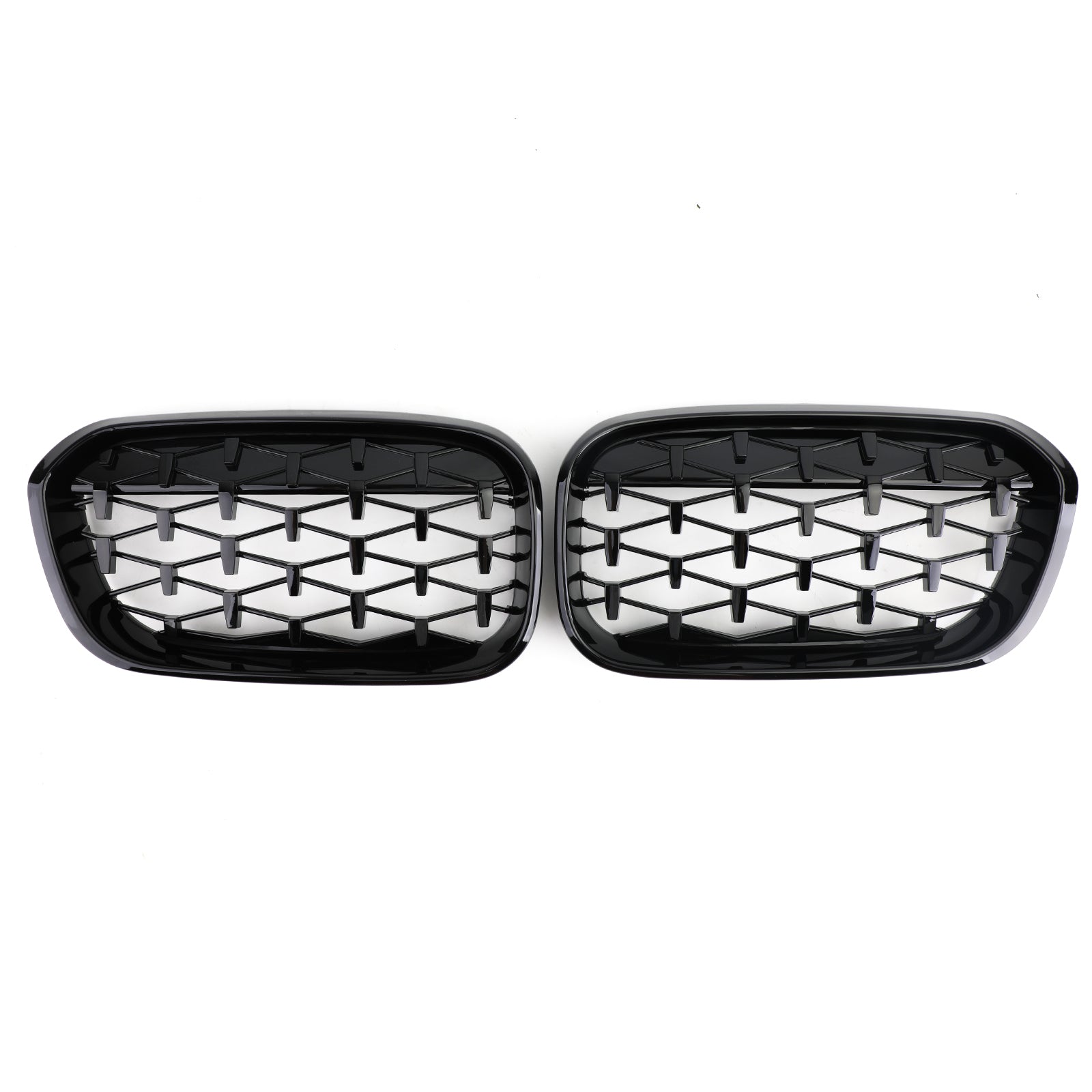 2015-2017 BMW 1 Series F20/F21 Front Kidney Grill Meteor Black/Chrome Black Generic