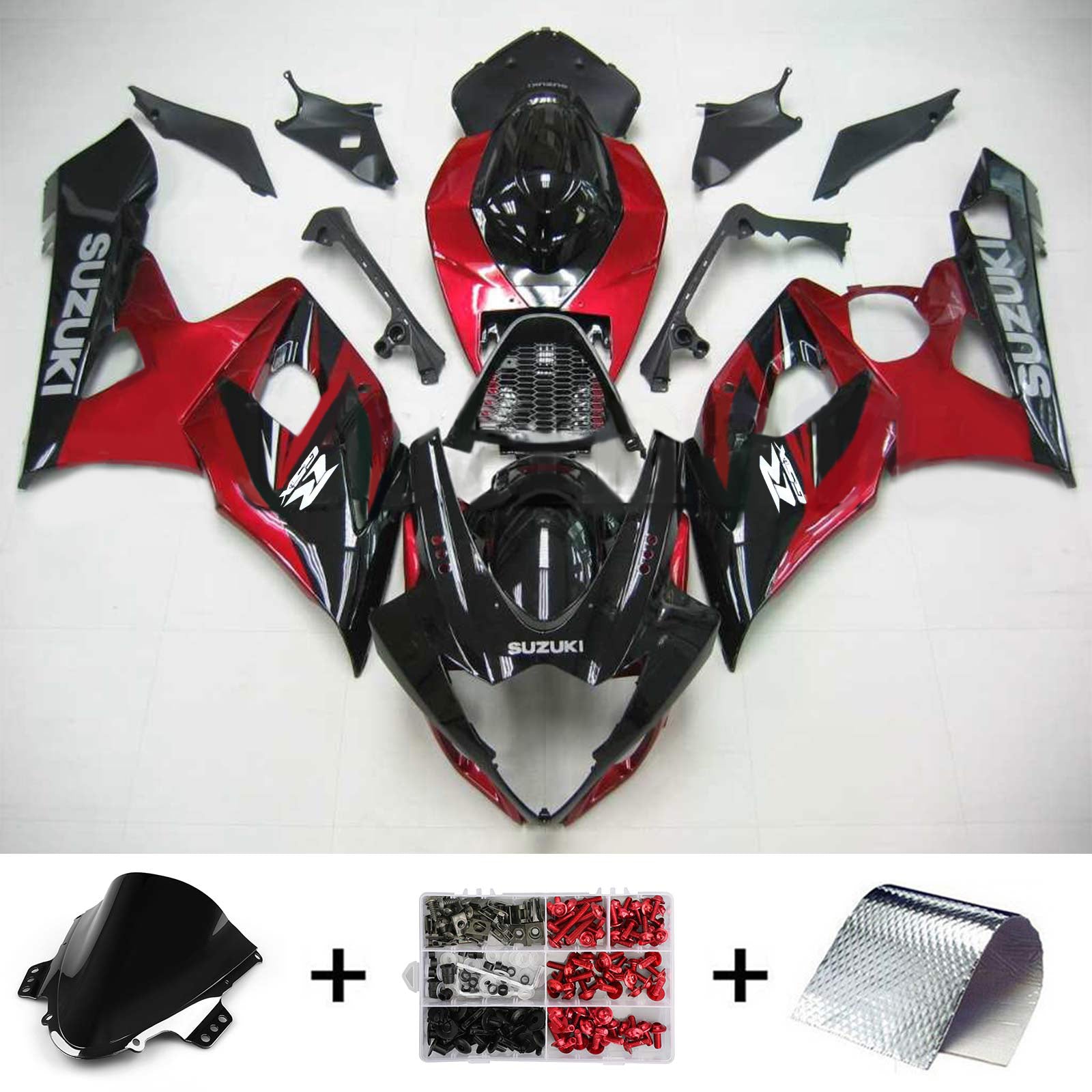 2005-2006 Suzuki GSXR1000 K5 Amotopart Injection Fairing Kit Bodywork Plastic ABS #118